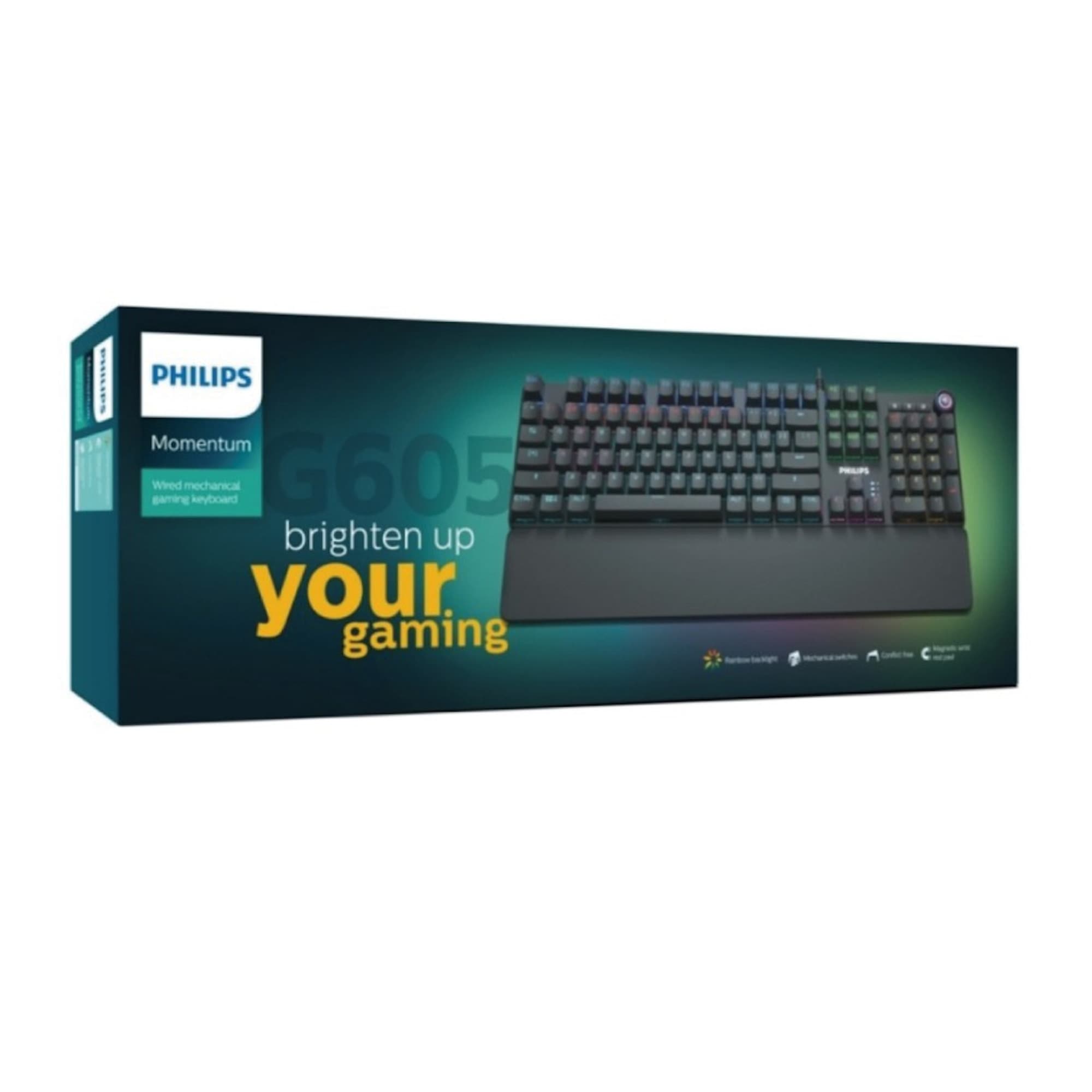 Teclado Gaming Usb Philips Retroiluminado Reposamuñecas 
 - 6