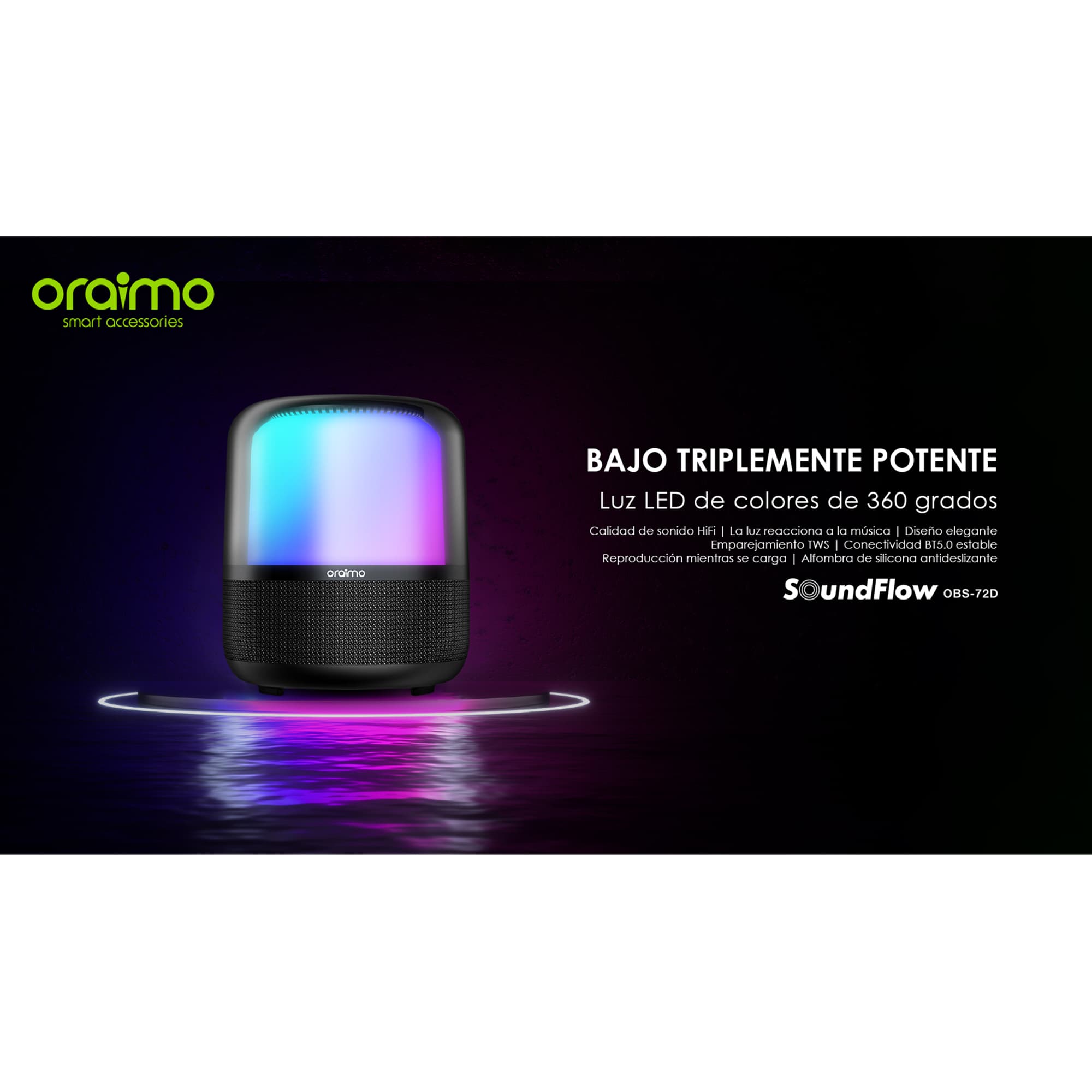Parlante Inalámbrico Oraimo Soundflow 50w Bluetooth - 3