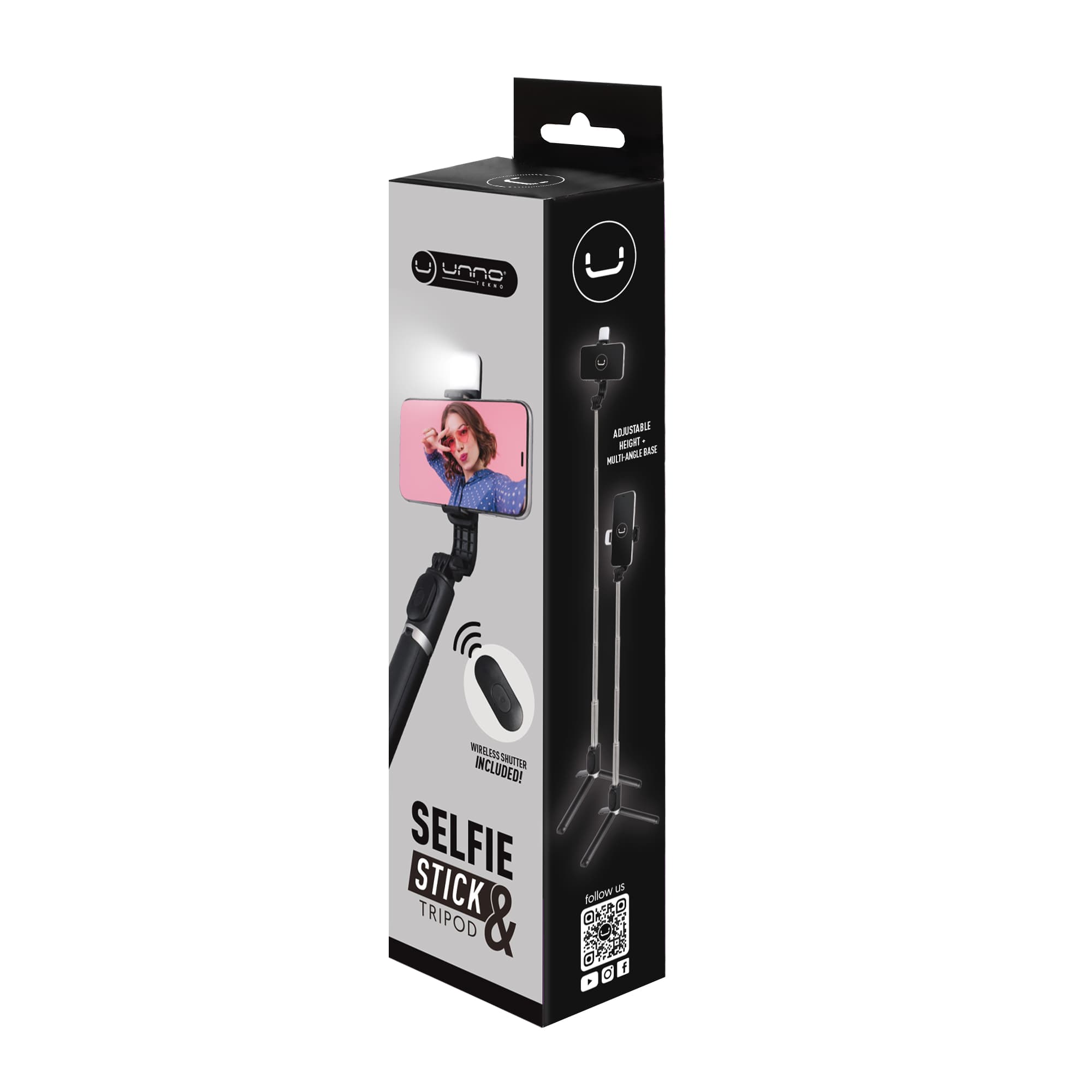 Selfie Stick Unno Trípode Luz Led Regulable  - 7