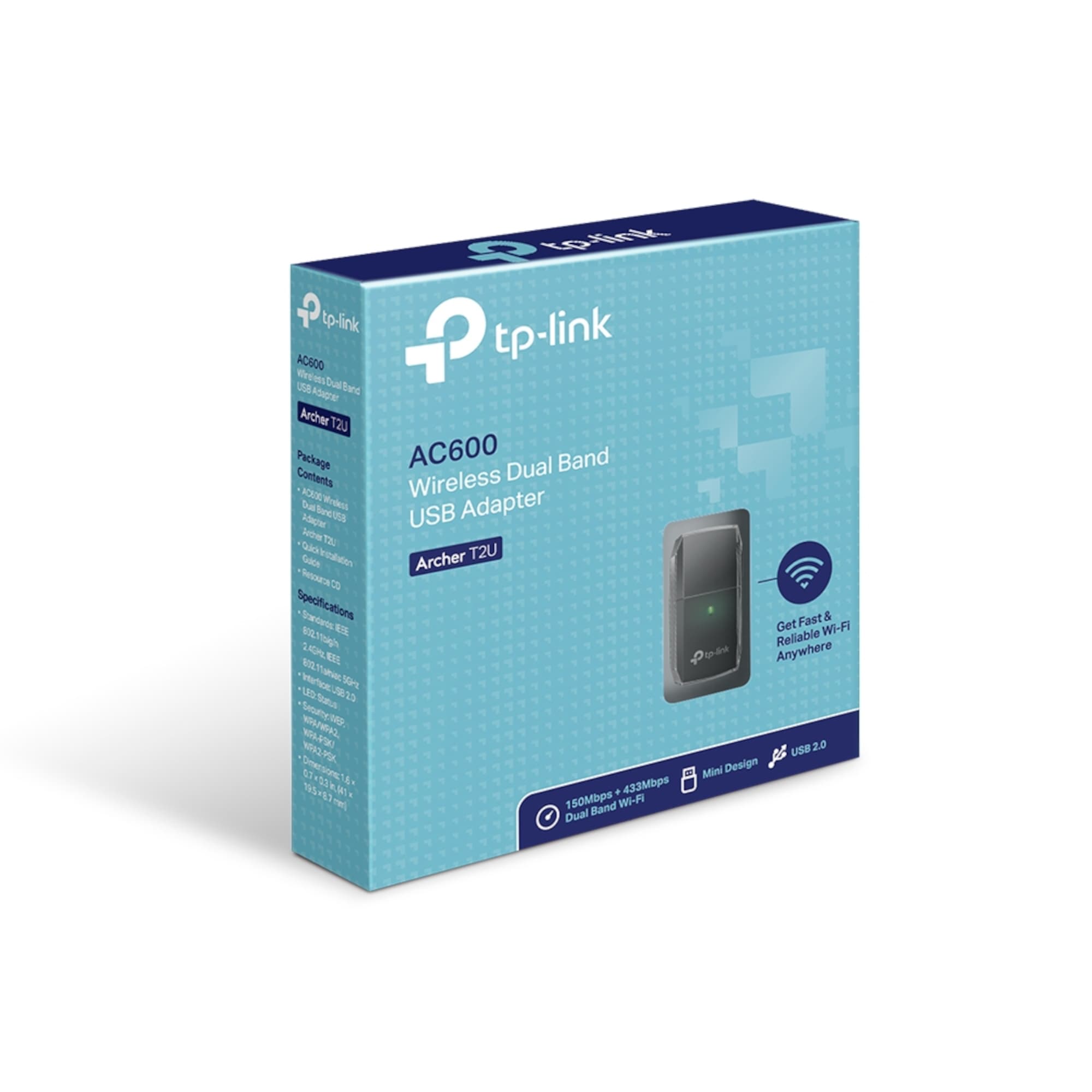 Adaptador de Red Tp-Link Usb Archer T2u Dual Band Ac600 - 5
