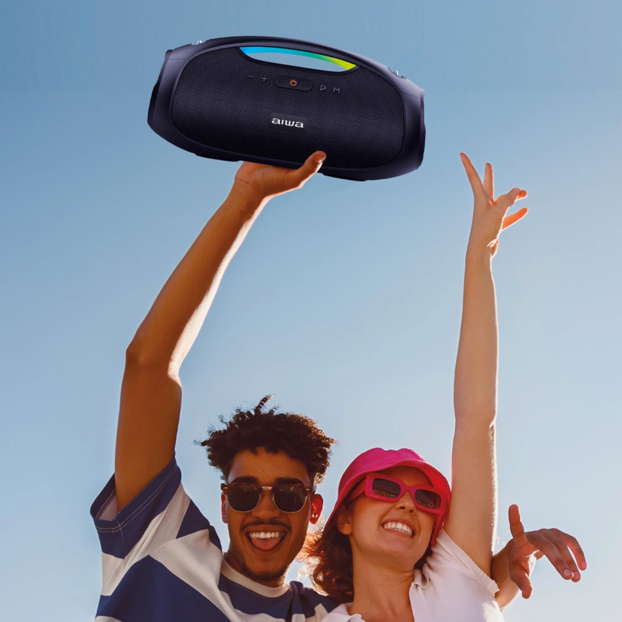 Parlante Inalámbrico Bt Aiwa Aws244bt Tws 60w Rgb - 4