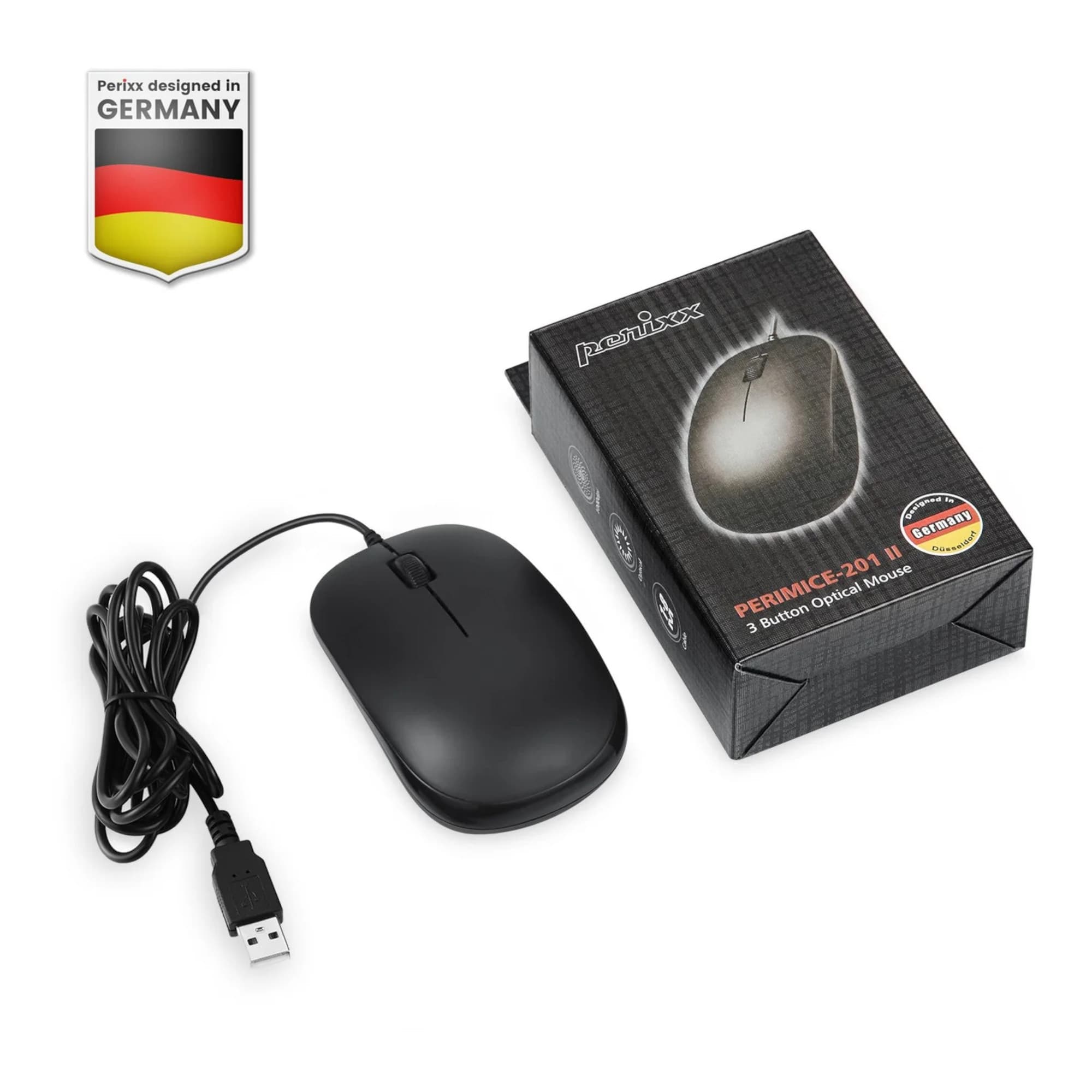 Mouse Ambidiestro Cableado Usb Perixx Permice 201 - 7