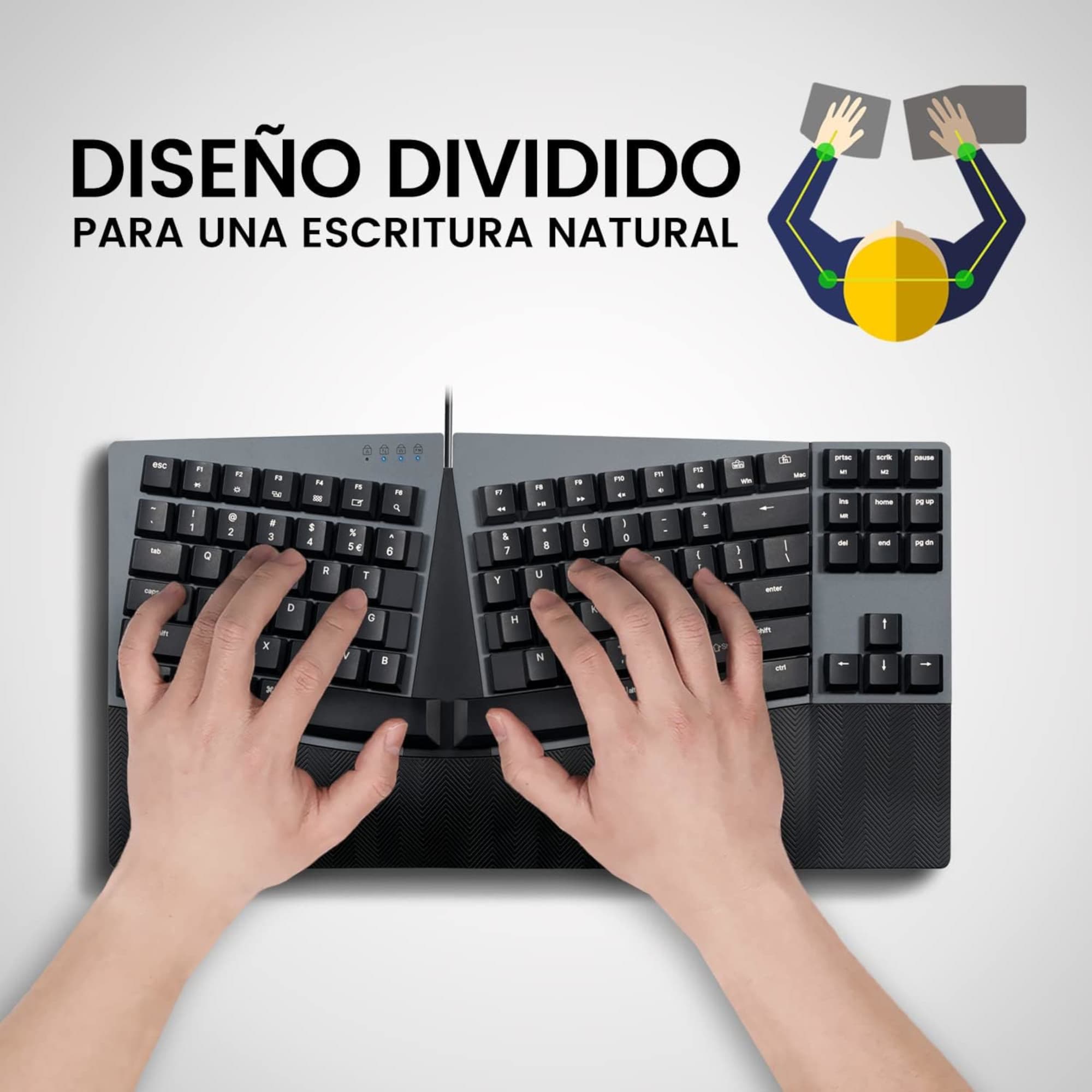 Teclado Ergonómico Usb Perixx 335 Multimedia Español - 2
