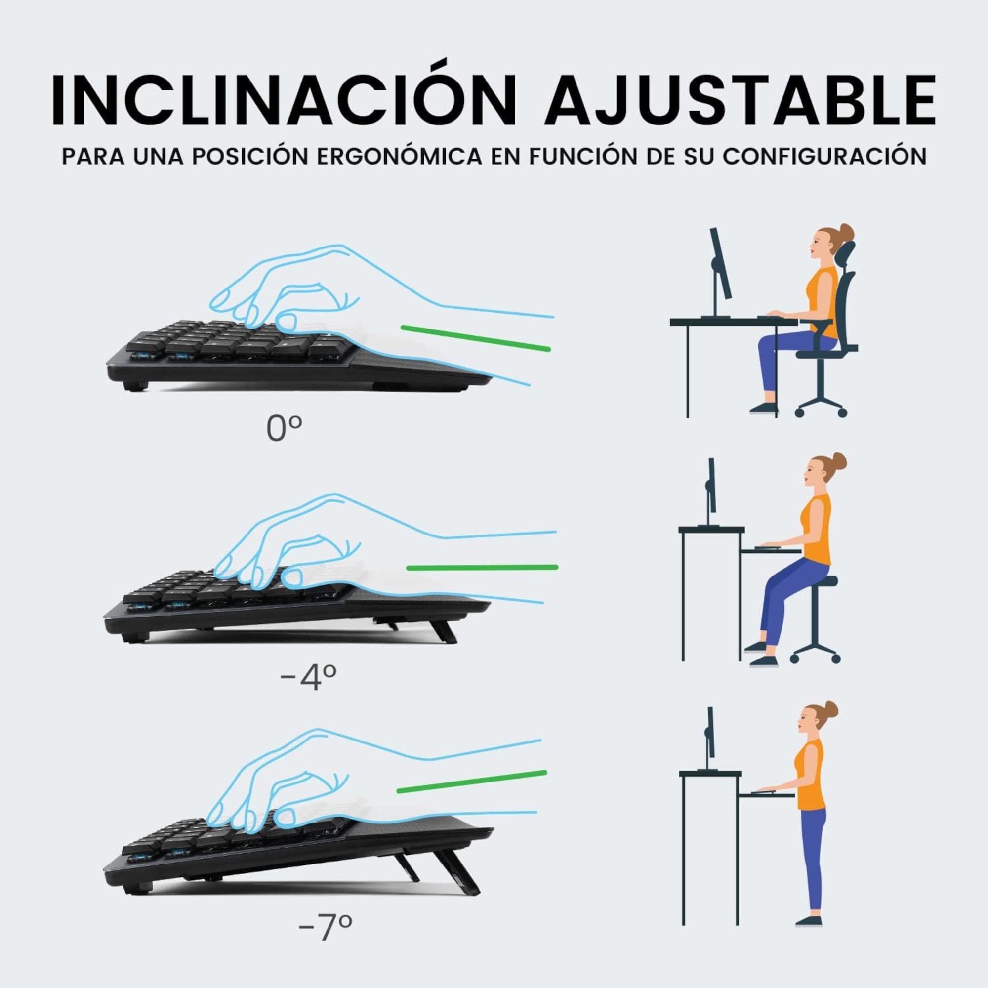 Teclado Ergonómico Usb Perixx 335 Multimedia Español - 4