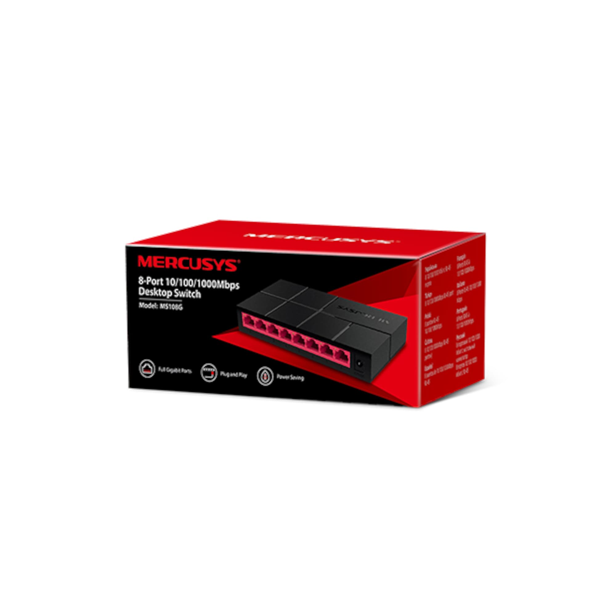 Switch Mercusys 8 Puertos Rj45 10/100/1000 Mbps - 4
