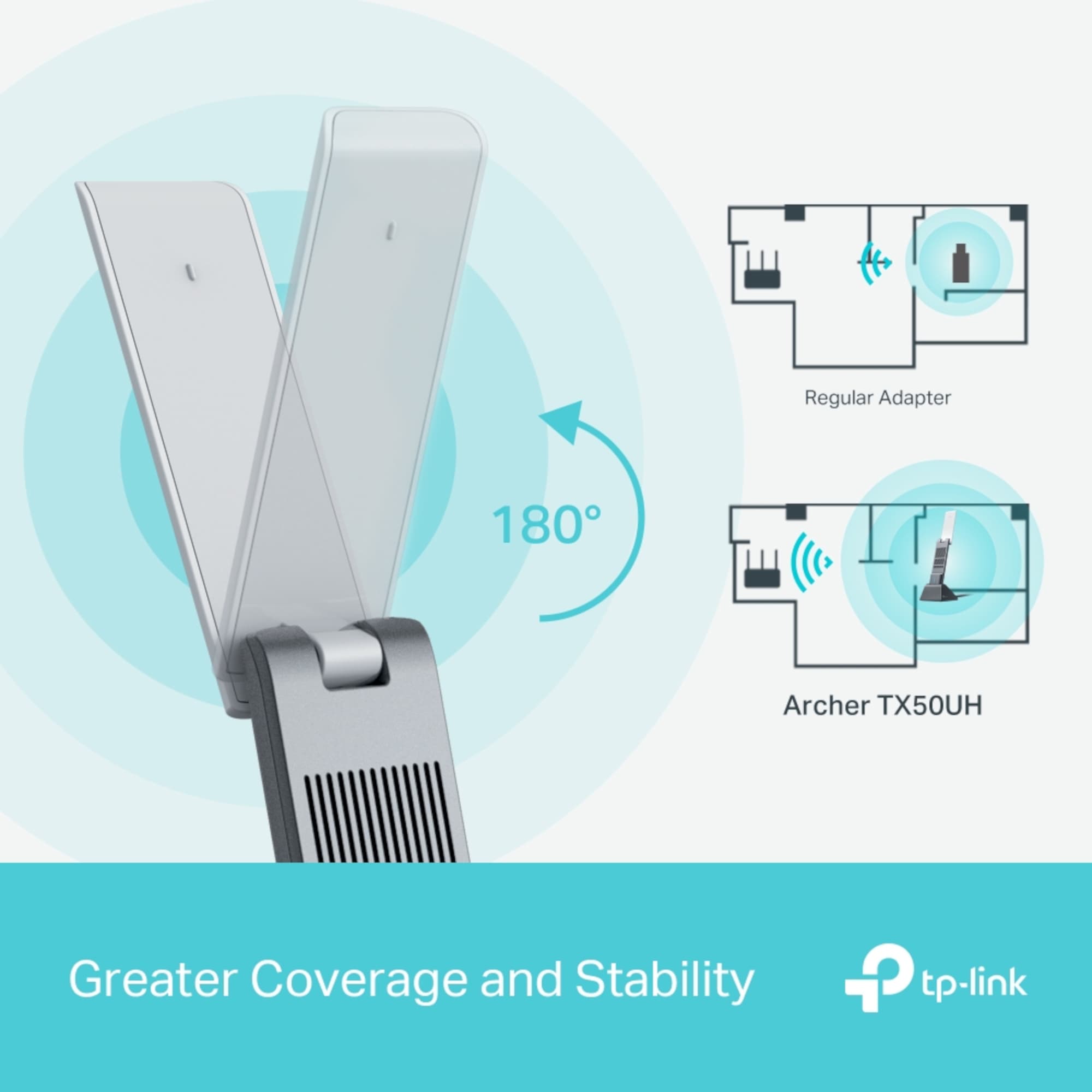 Adaptador de Red Tp-Link Usb Archer Tx50uh Dual Band Ax3000 - 6