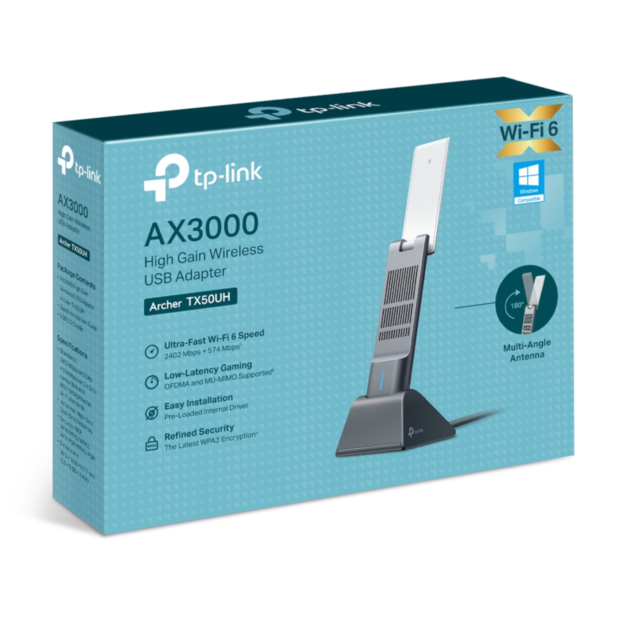 Adaptador de Red Tp-Link Usb Archer Tx50uh Dual Band Ax3000 - 9