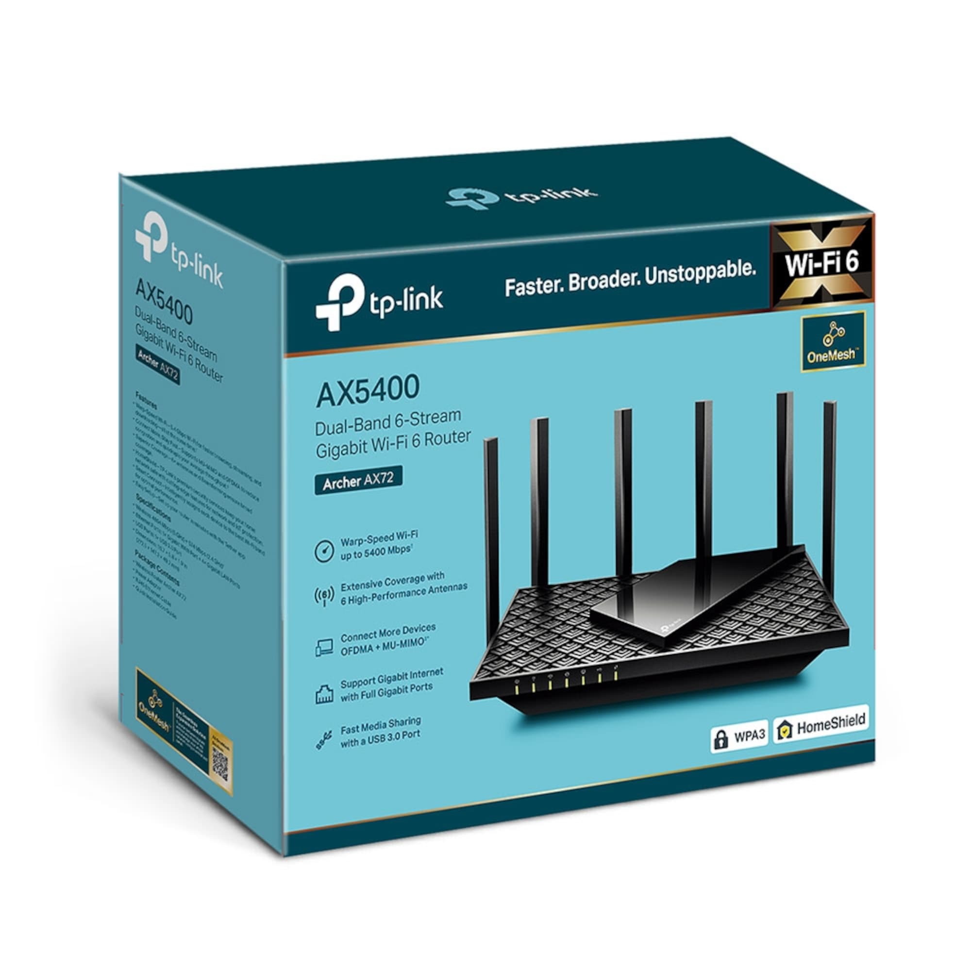 Router Inalámbrico Tp-Link Archer Ax72 Dual Band Wi-Fi 6 - 4
