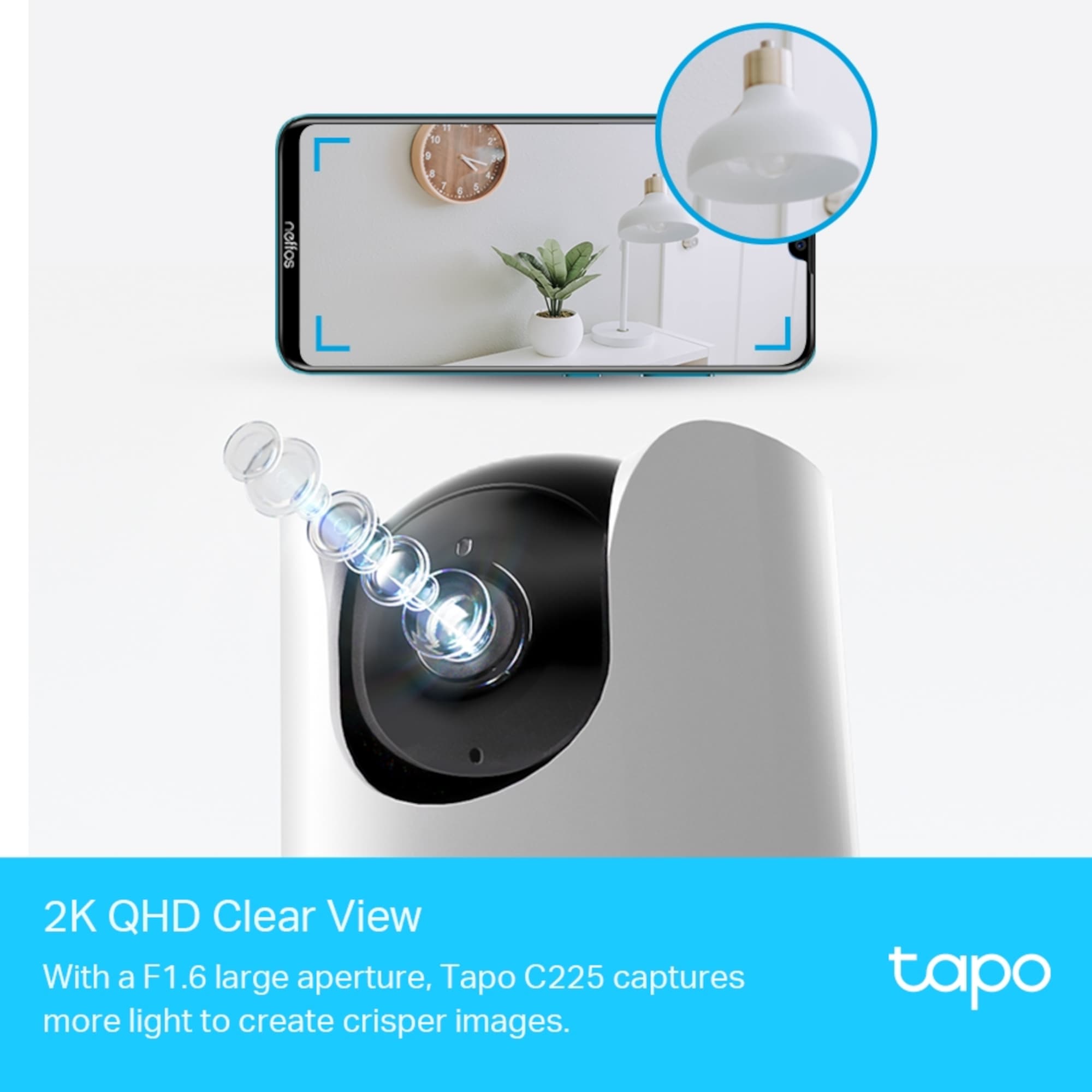 Cámara De Seguridad Tp-Link Tapo C225 Interior Visión Nocturna 2K 360°
 - 2
