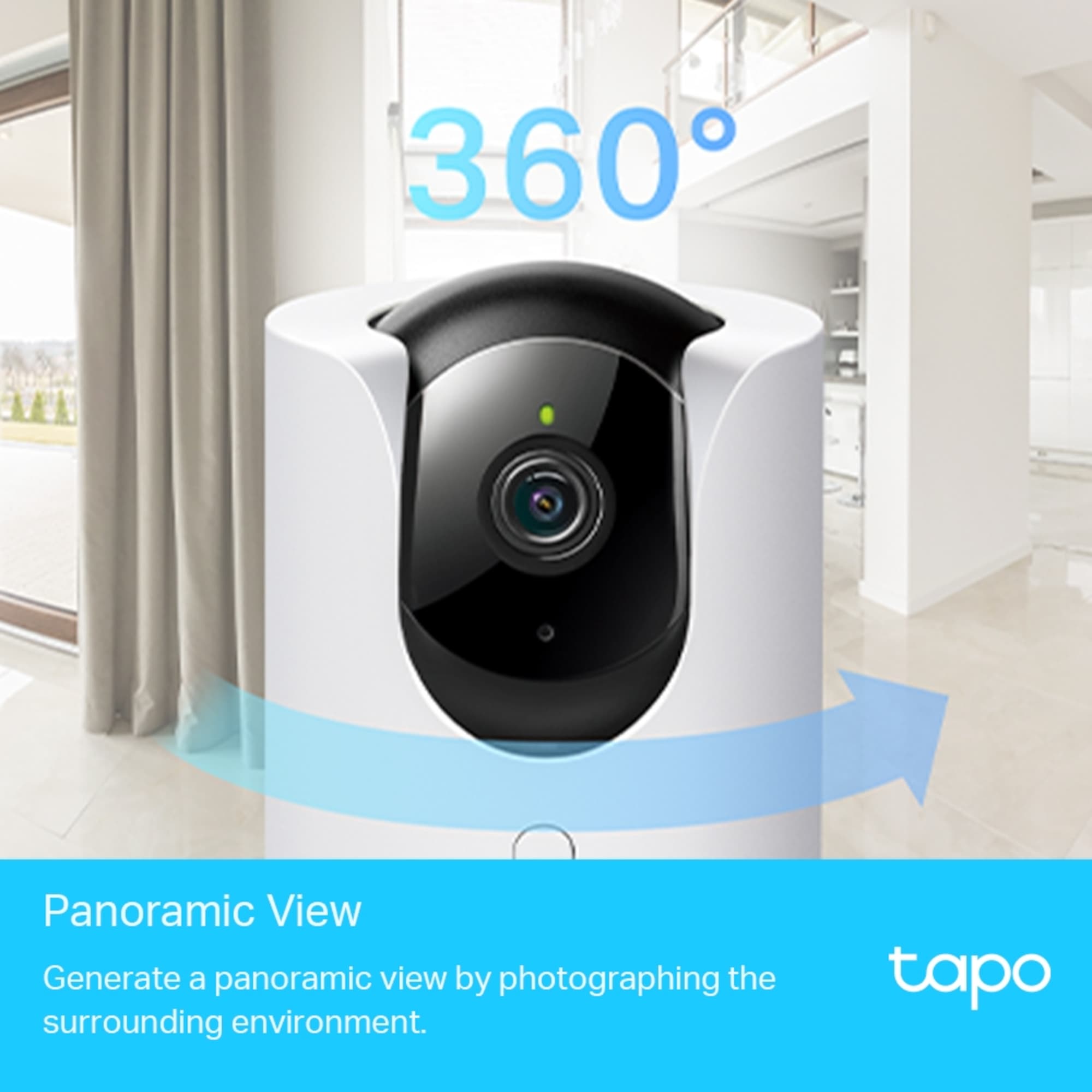 Cámara De Seguridad Tp-Link Tapo C225 Interior Visión Nocturna 2K 360°
 - 5