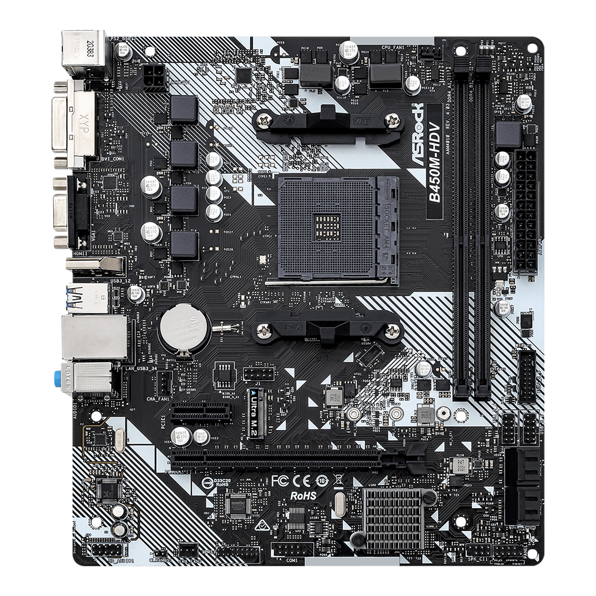Tarjeta Madre Asrock B450M-HDV R4.0 Socket AM4 - 2