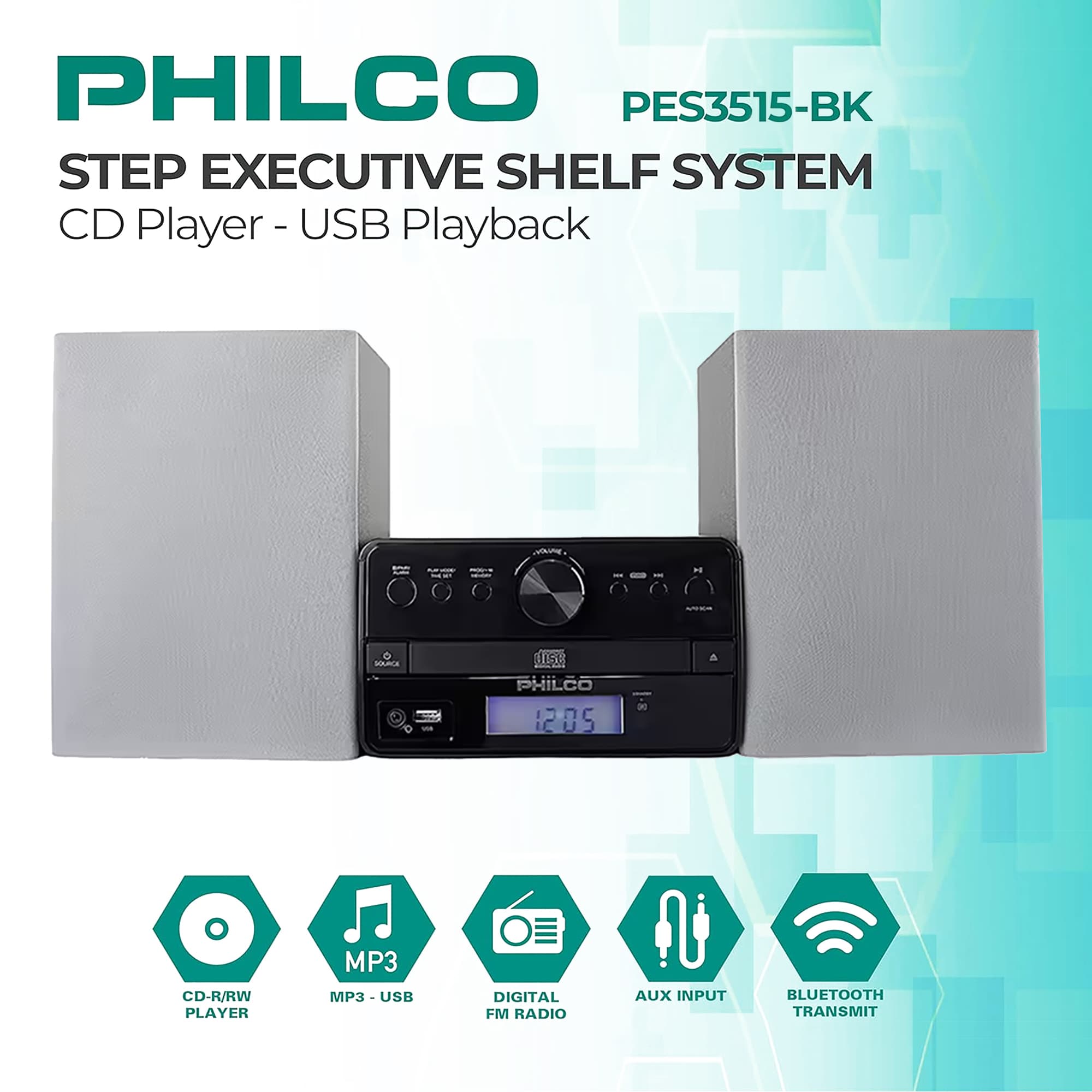Sistema de Sonido Philco PES3515 BT 15W Estéreo CD-R/RW FM - 2