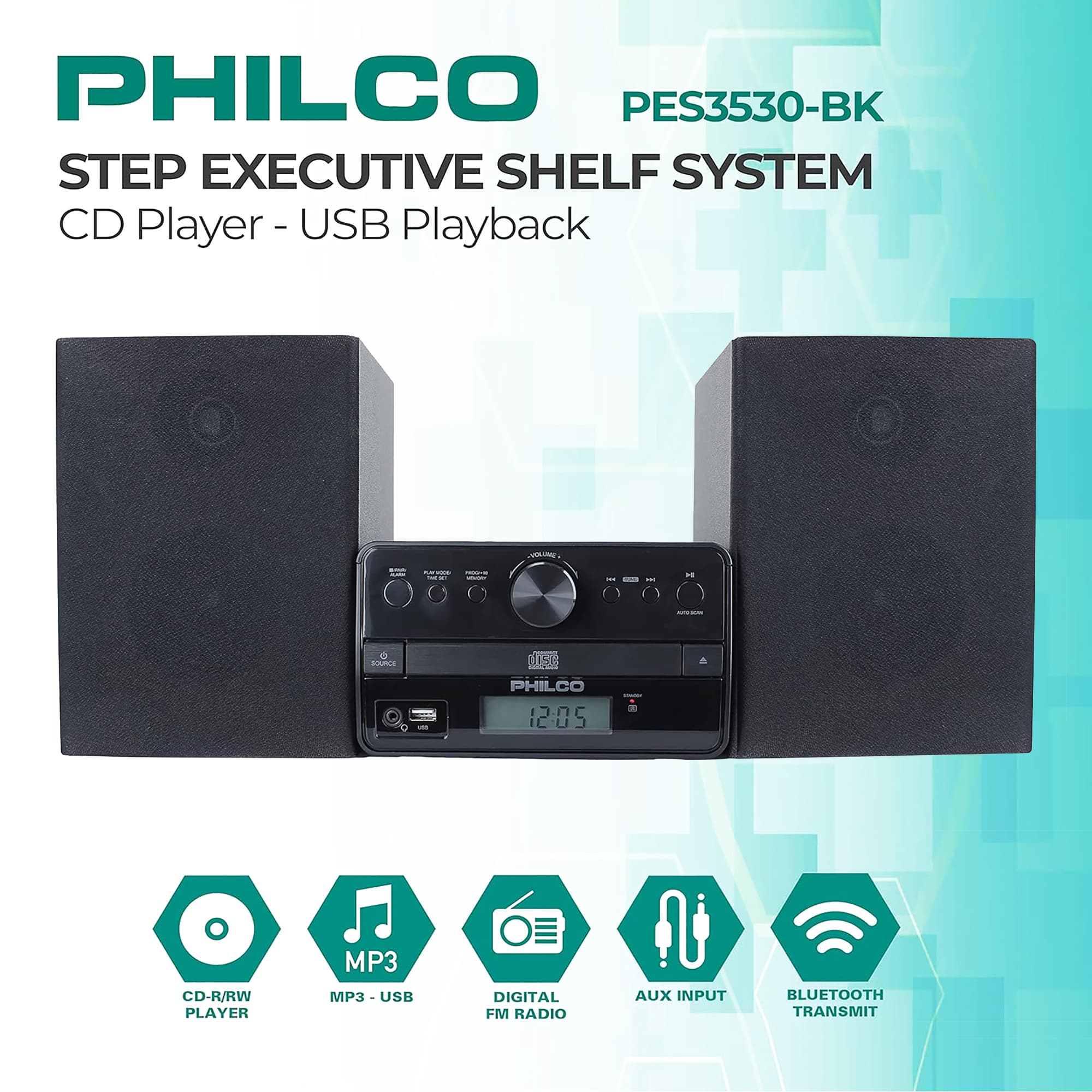 Sistema de Sonido Philco PES3530 BT 30W Estéreo CD-R/RW FM - 2