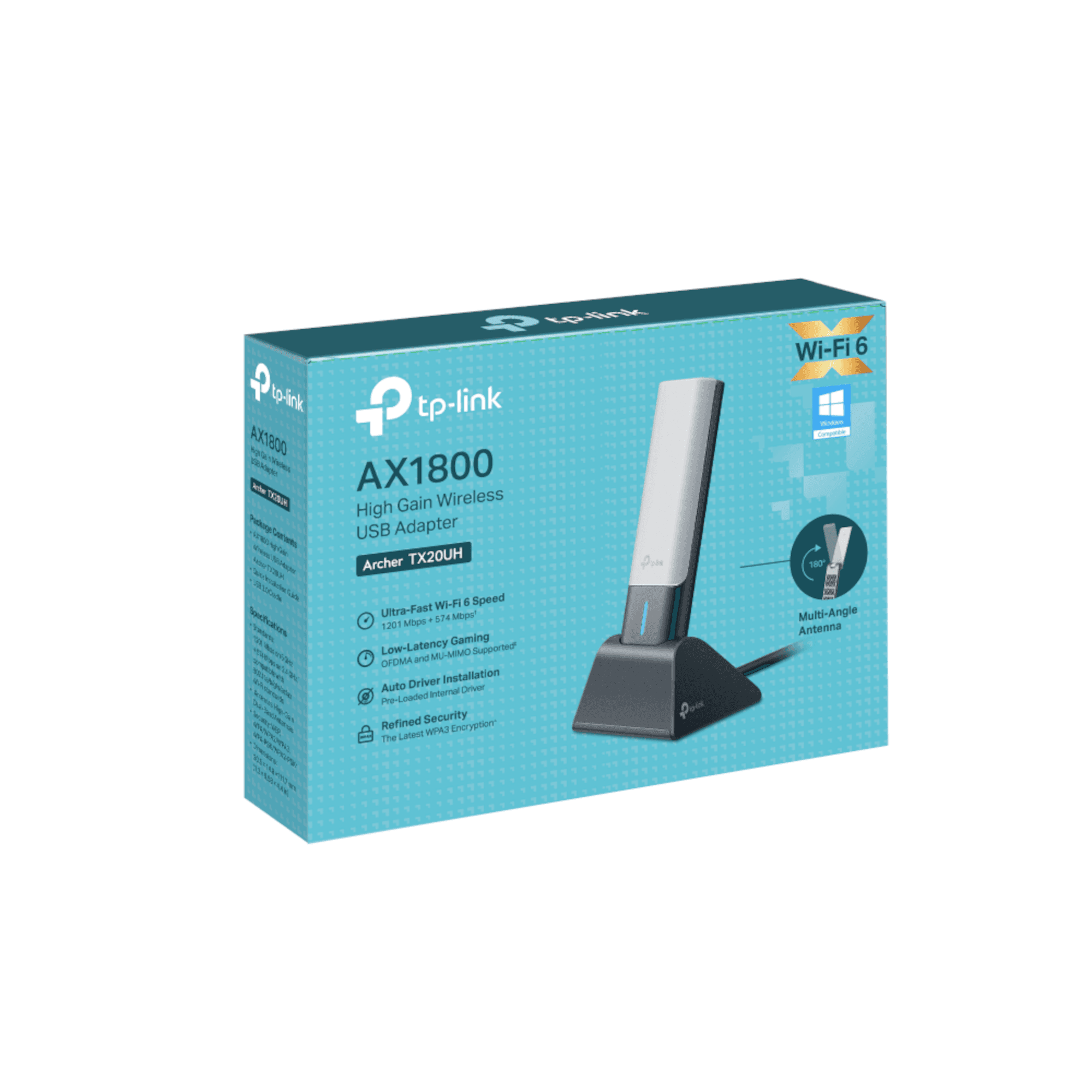 Adaptador de Red Tp-Link Usb Archer Tx20uh Dual Band Ax1800 - 6