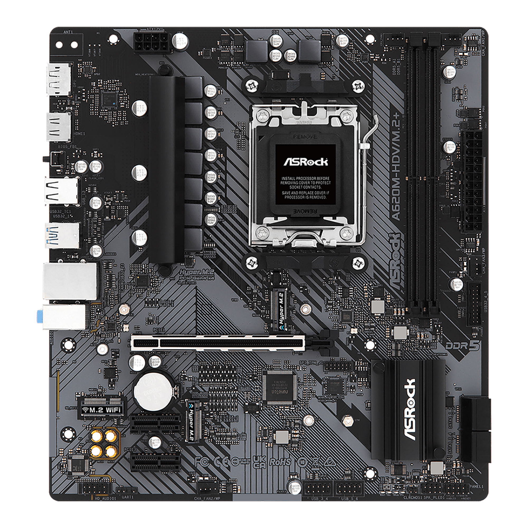 Tarjeta Madre Asrock A620M-HDV/M.2+ Socket AM5 - 2
