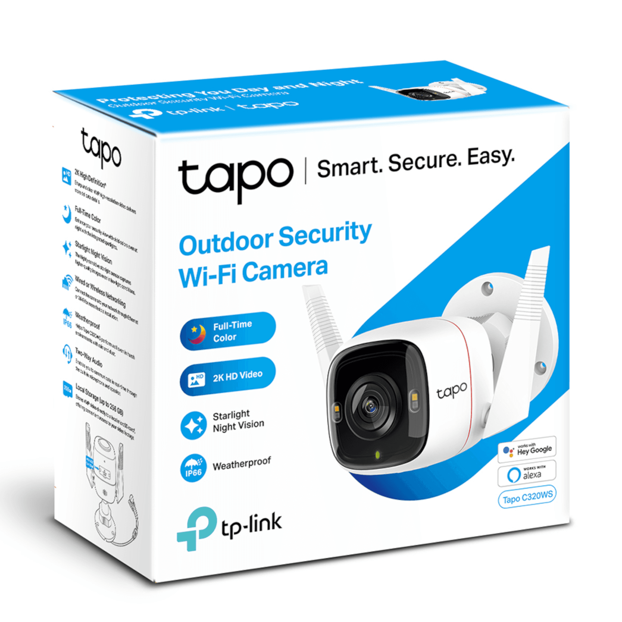 Cámara De Seguridad Tp-Link Tapo C320ws Exterior Visión Nocturna 2K - 4