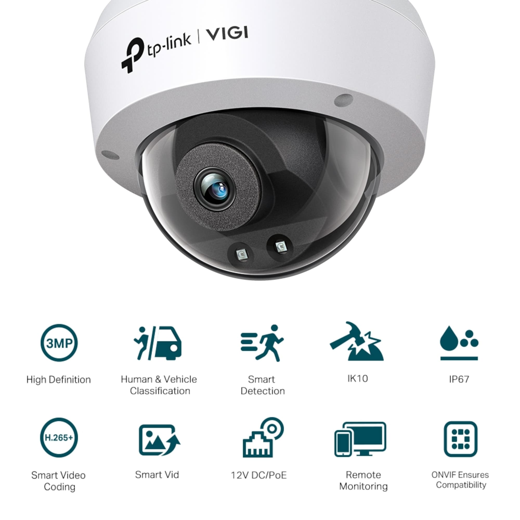 Cámara Seguridad Ext Tp-Link Vigi C230I Color Ip67 Día Noche 2K 3mp - 2