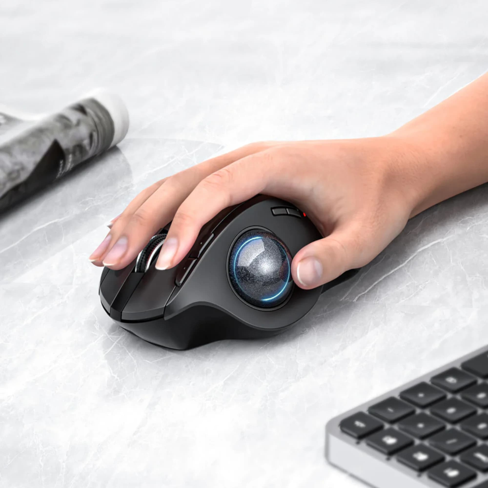 Mouse Con Trackball Diestro Ergonómico Inalámbrico ProtoArc Em01-nl - 3