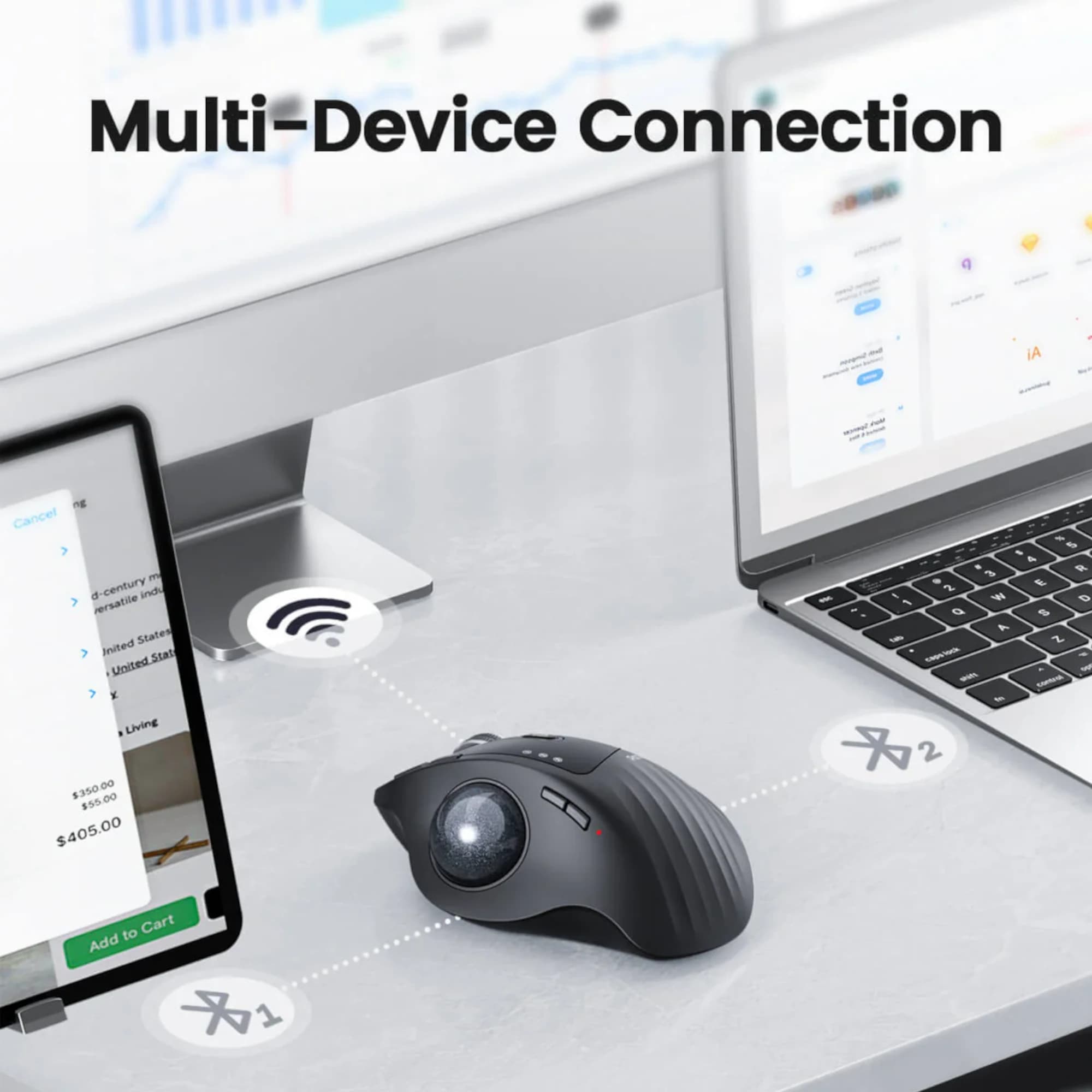 Mouse Con Trackball Diestro Ergonómico Inalámbrico ProtoArc Em01-nl - 4