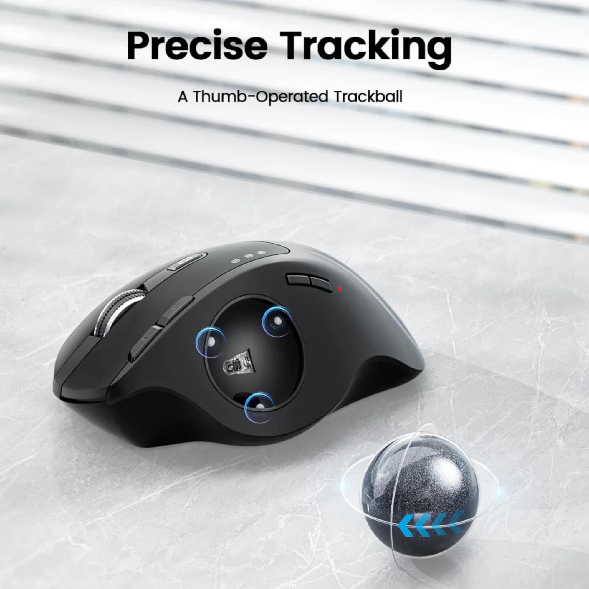 Mouse Con Trackball Diestro Ergonómico Inalámbrico ProtoArc Em01-nl - 5