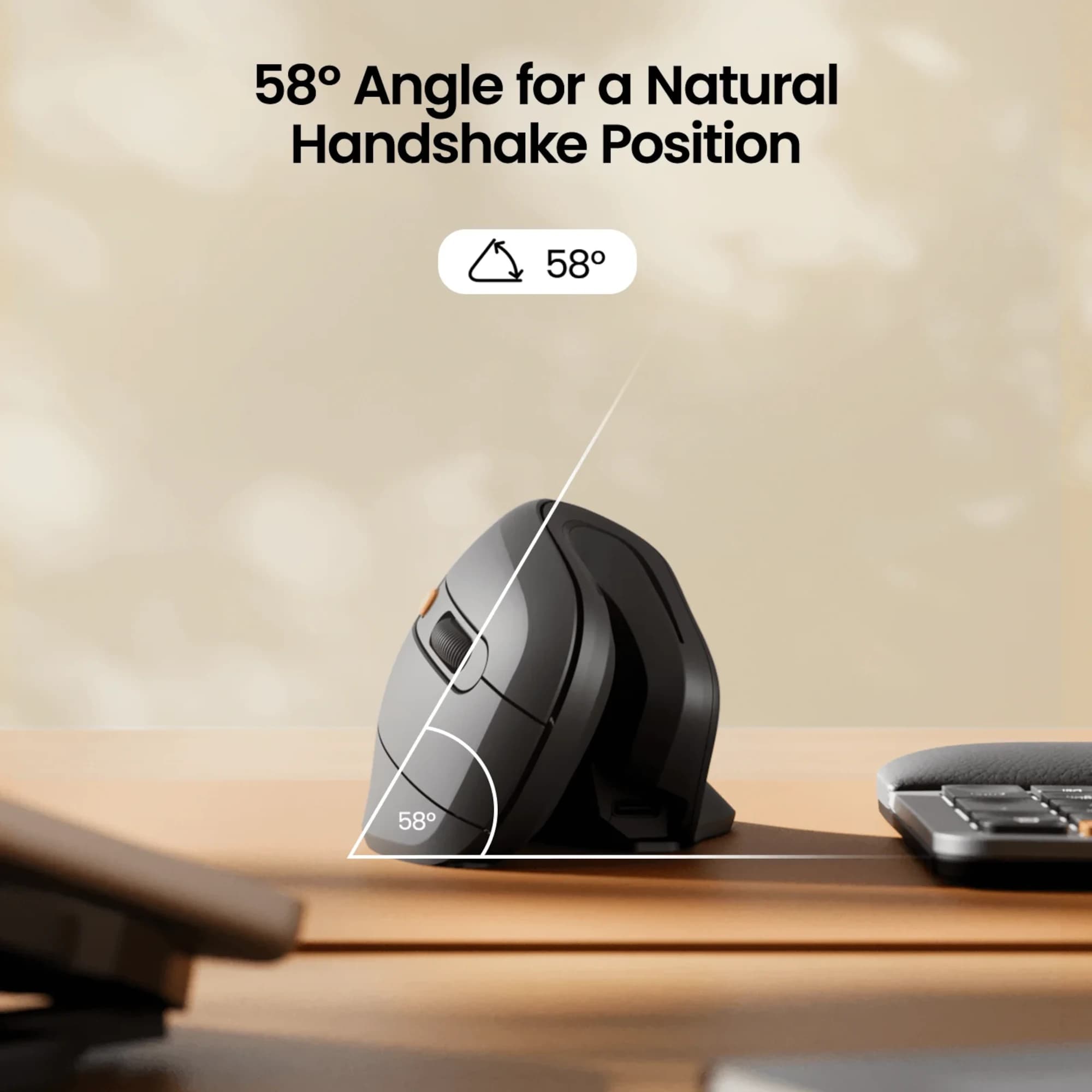 Mouse Diestro Ergonómico Vertical Bluetooth ProtoArc Em11-nl - 2