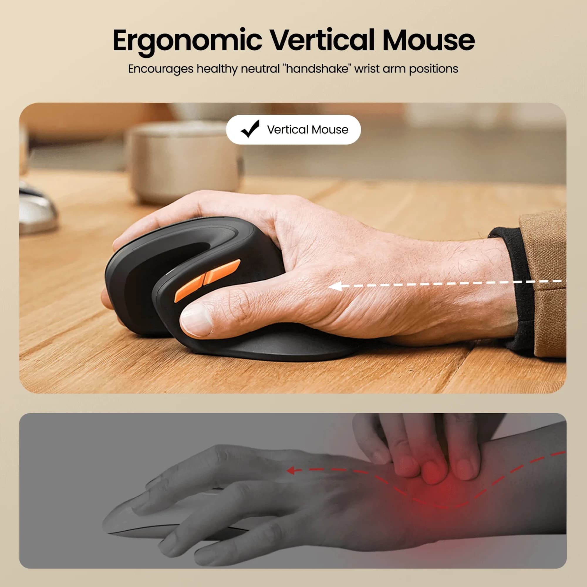 Mouse Diestro Ergonómico Vertical Bluetooth ProtoArc Em11-nl - 5