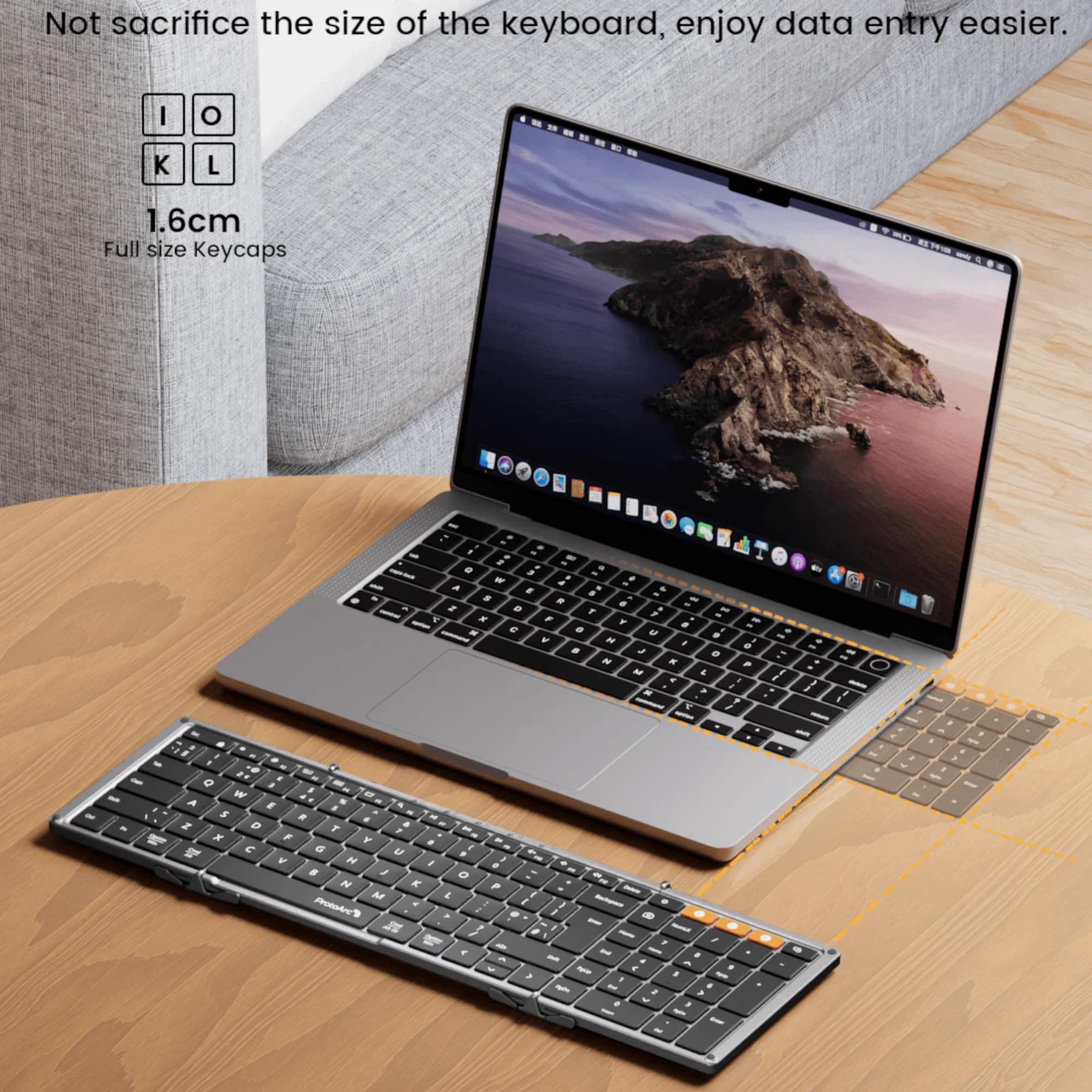 Teclado Retroiluminado Plegable Bluetooth ProtoArc Xk01-plus - 6