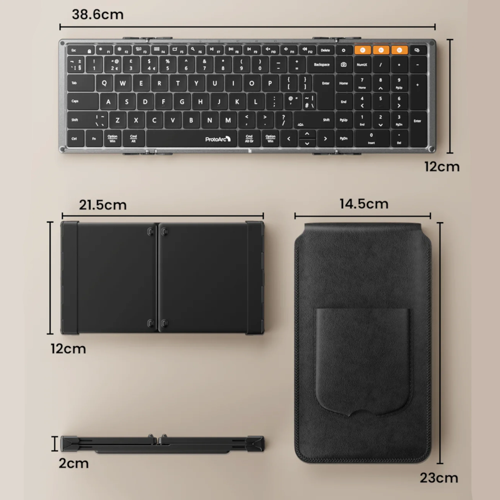 Teclado Retroiluminado Plegable Bluetooth ProtoArc Xk01-plus - 7