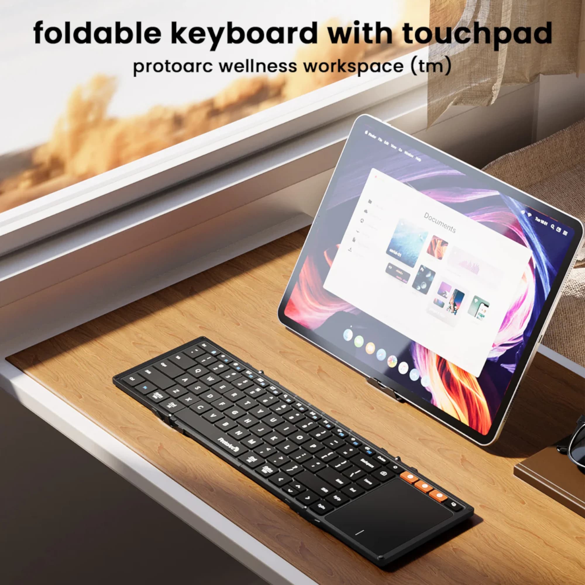 Teclado Con Touchpad Plegable Bluetooth ProtoArc Xk01-tp - 4