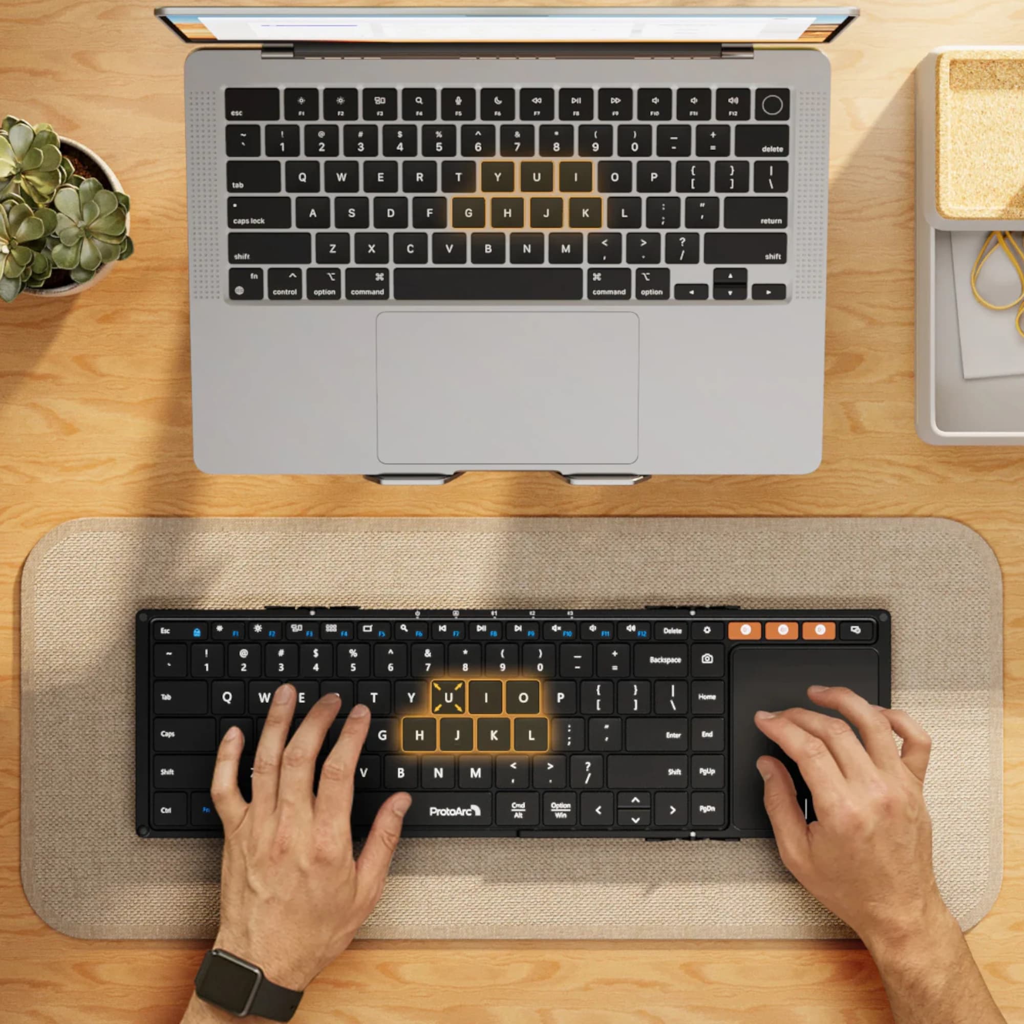 Teclado Con Touchpad Plegable Bluetooth ProtoArc Xk01-tp - 6