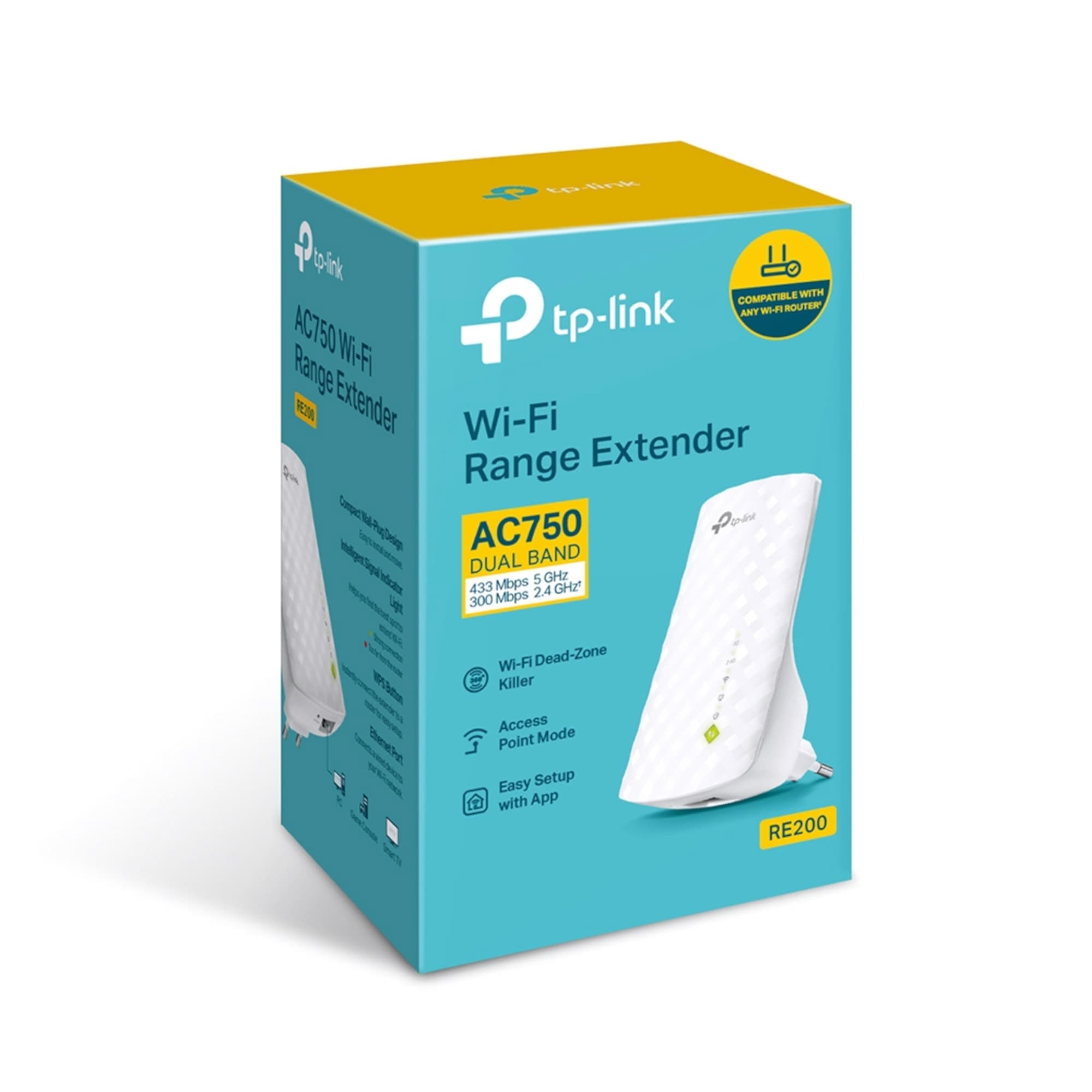 Extensor de Red Tp-Link Re200 De Doble Banda Ac750 - 5
