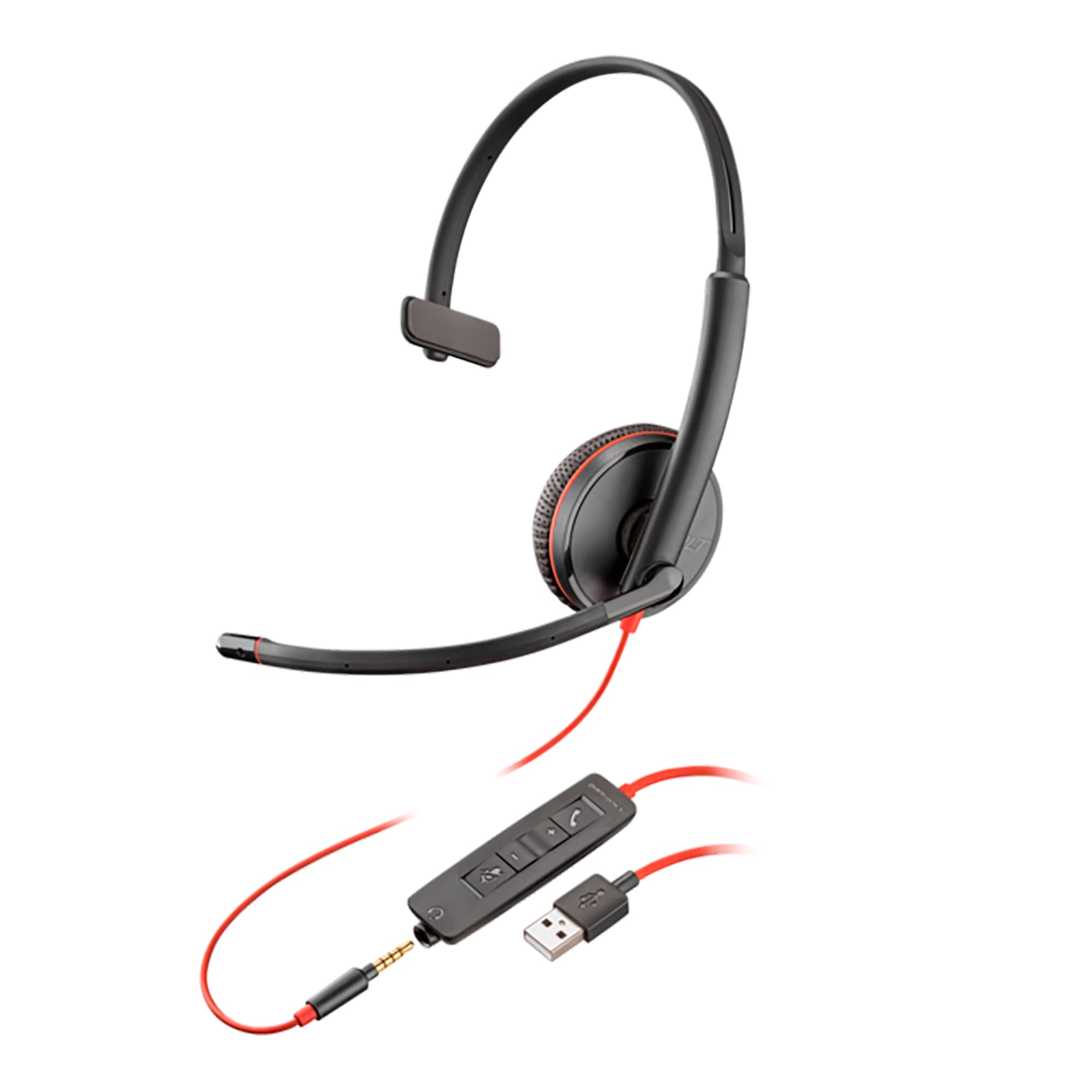 Auriculares Cableados USB A 3,5mm HP Blackwire 3215 28mm