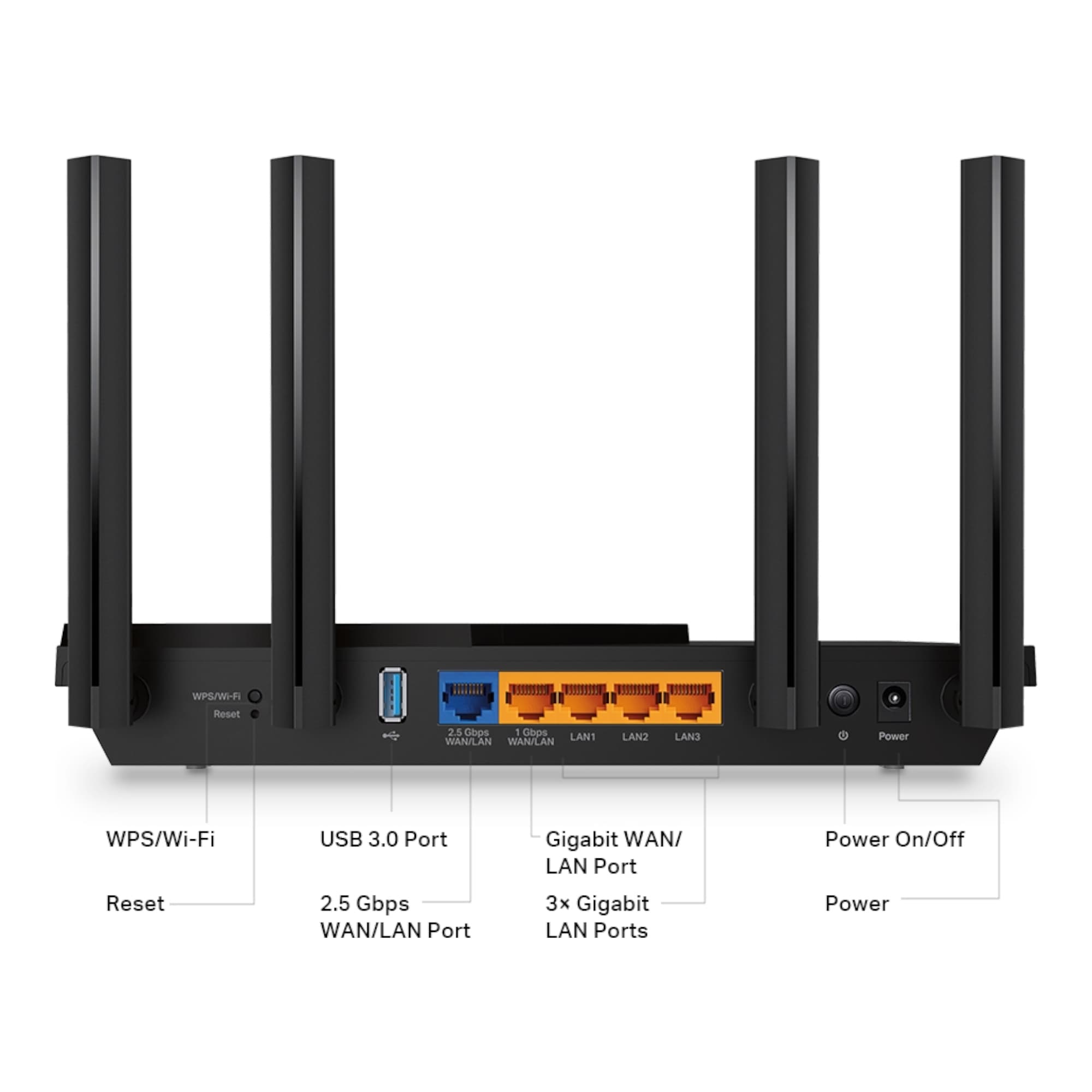 Router Inalámbrico Tp-Link Archer Ax55 Pro Doble Banda Wi-Fi 6 Ax3000 - 3