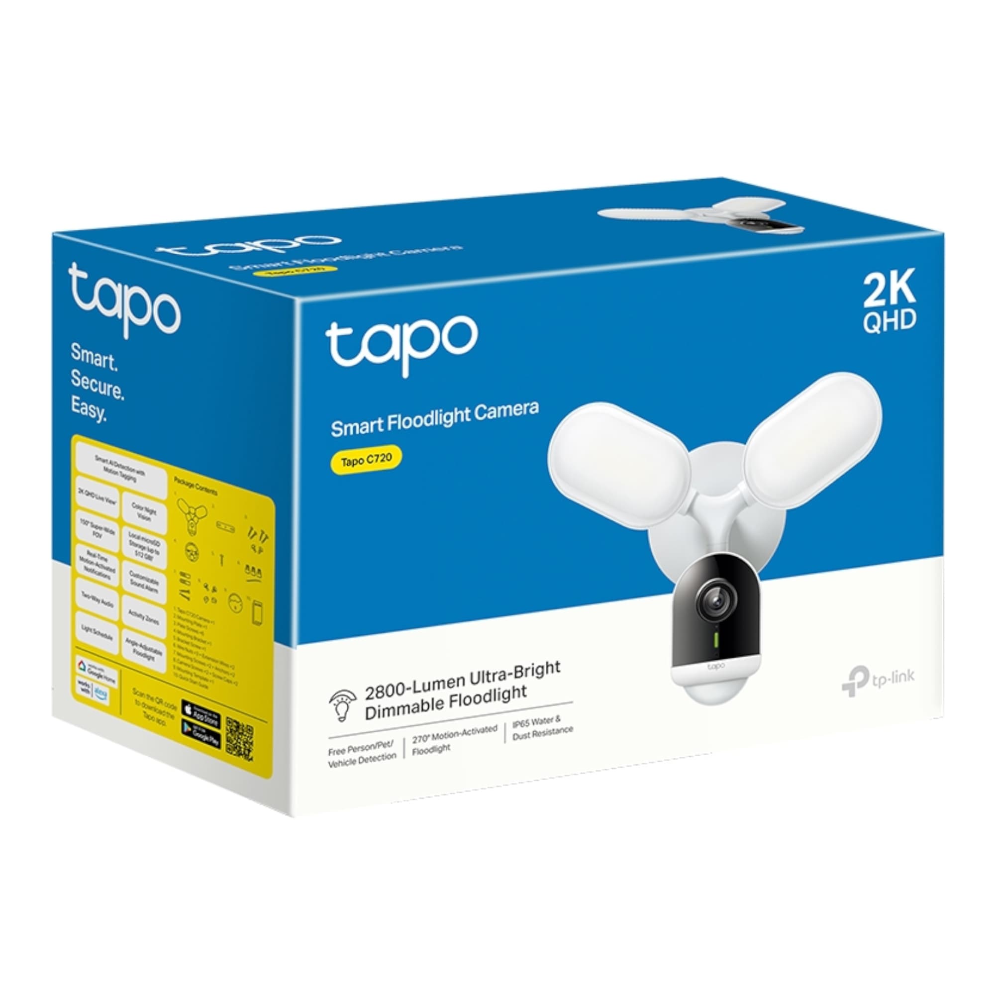 Cámara De Seguridad Tp-Link Tapo C720 Exterior Visión Nocturna 2K Reflector - 5