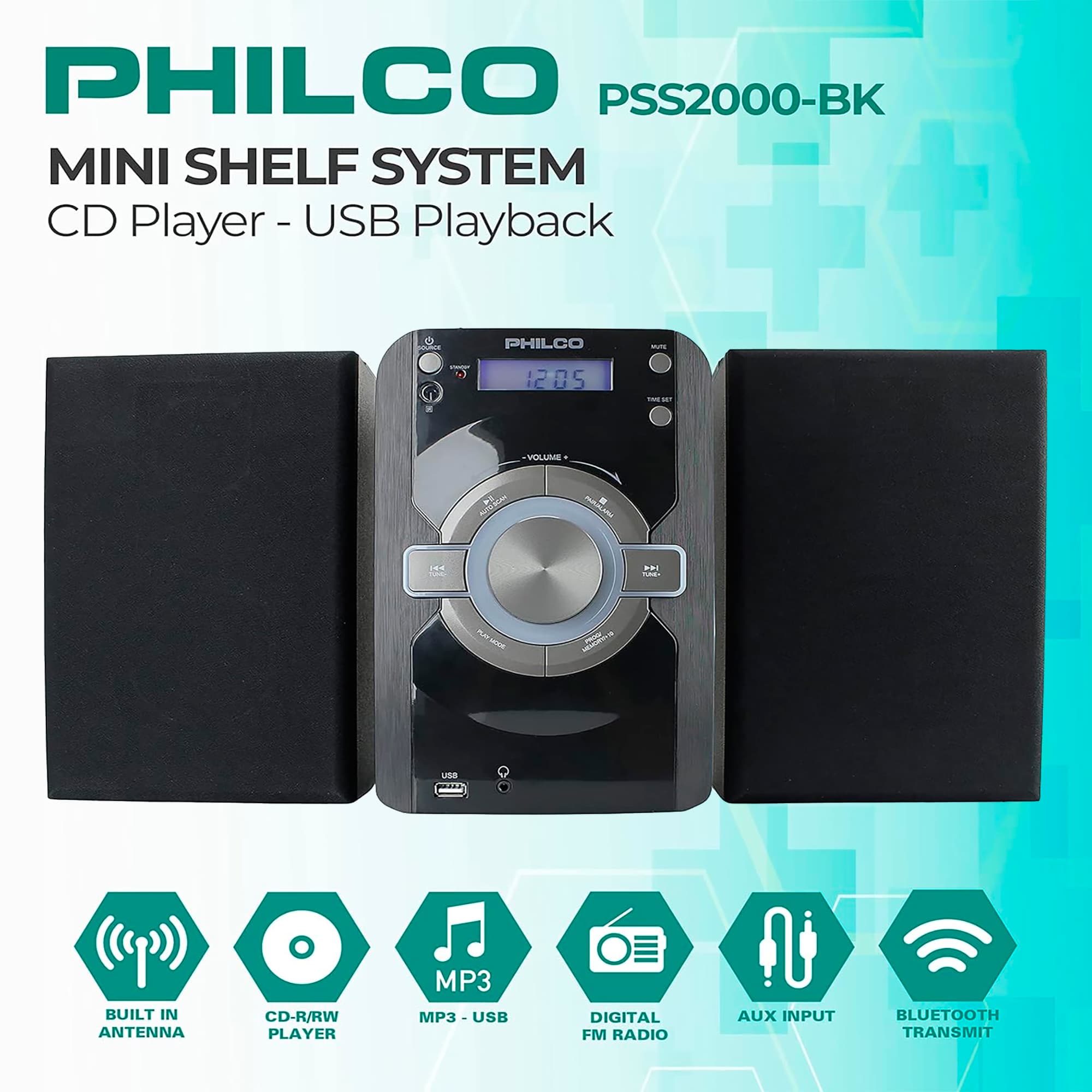 Micro Sistema Philco Pss2000-bk 15w Estéreo BT FM CD MP3  - 2