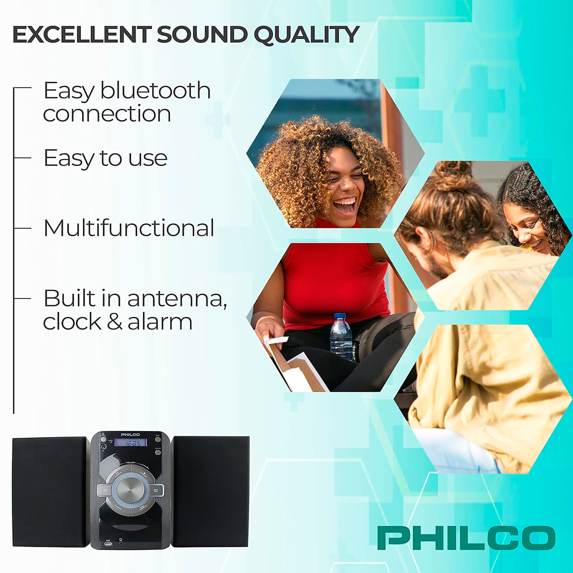 Micro Sistema Philco Pss2000-bk 15w Estéreo BT FM CD MP3  - 6