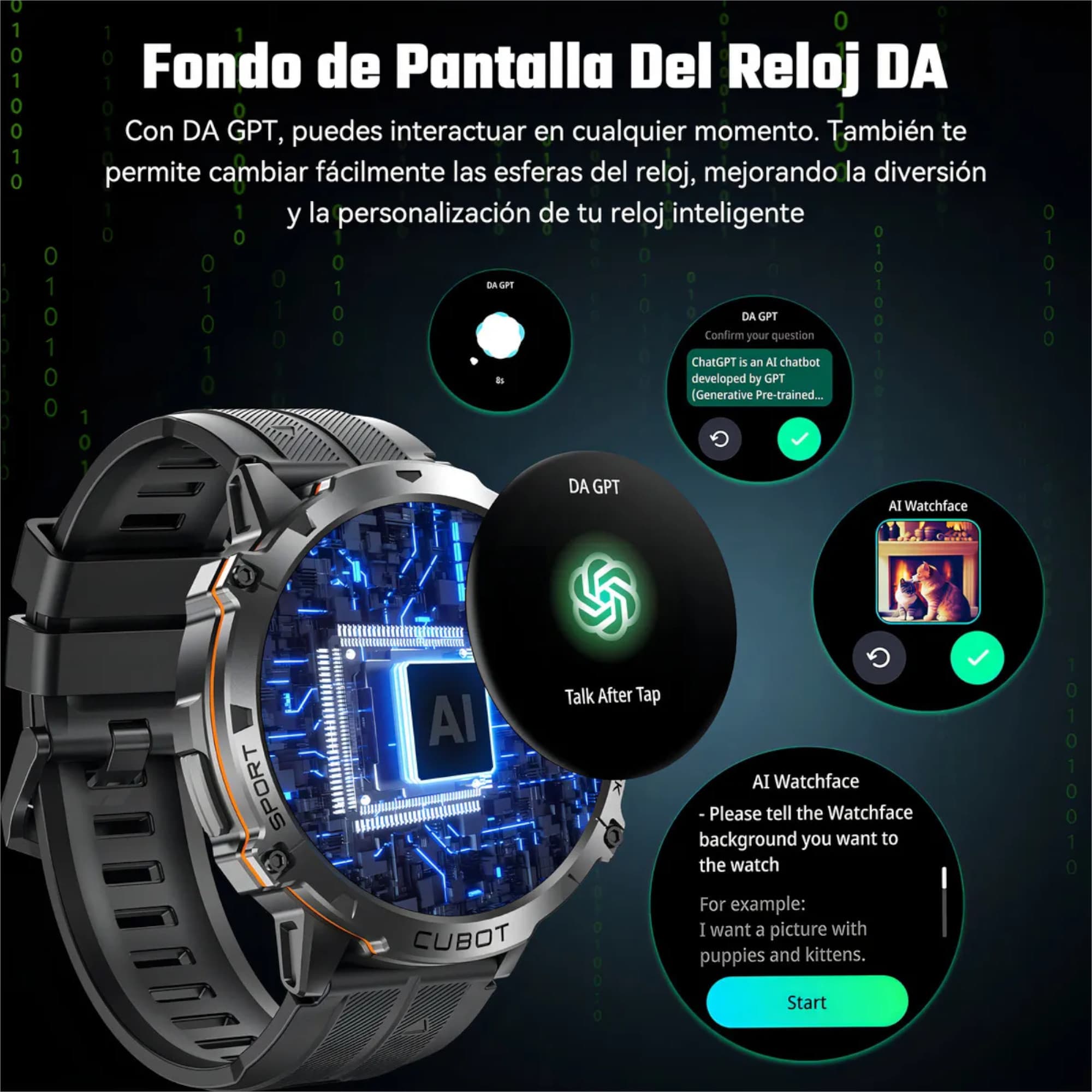 Reloj Inteligente Cubot X3 1atm 1,73" Bluetooth  - 6