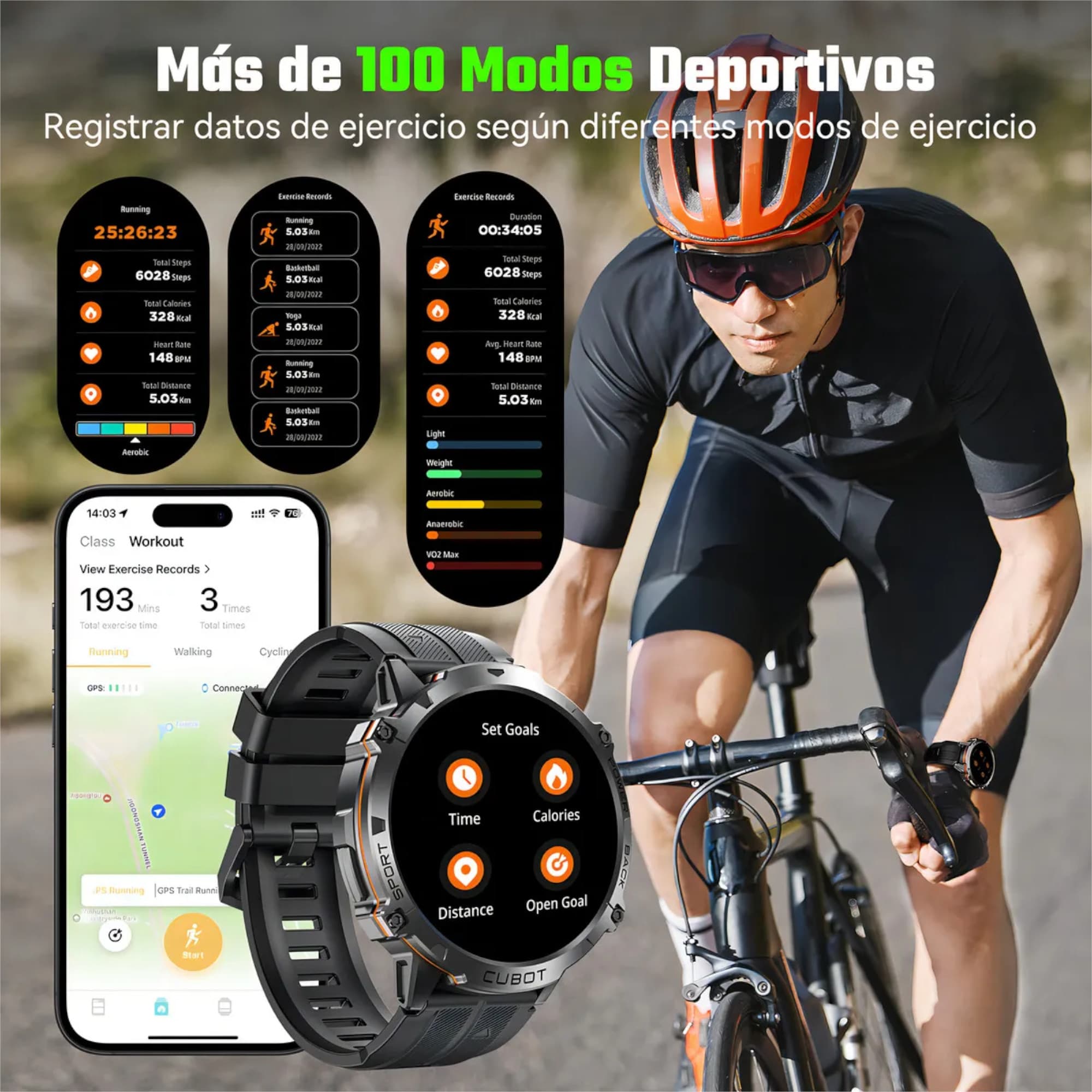 Reloj Inteligente Cubot X3 1atm 1,73" Bluetooth  - 8