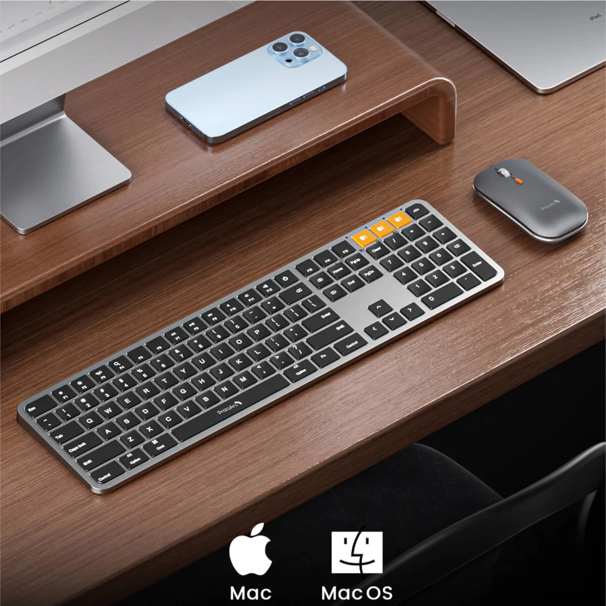 Combo Mouse y Teclado Retroiluminado Bluetooth ProtoArc Km100-a - 2