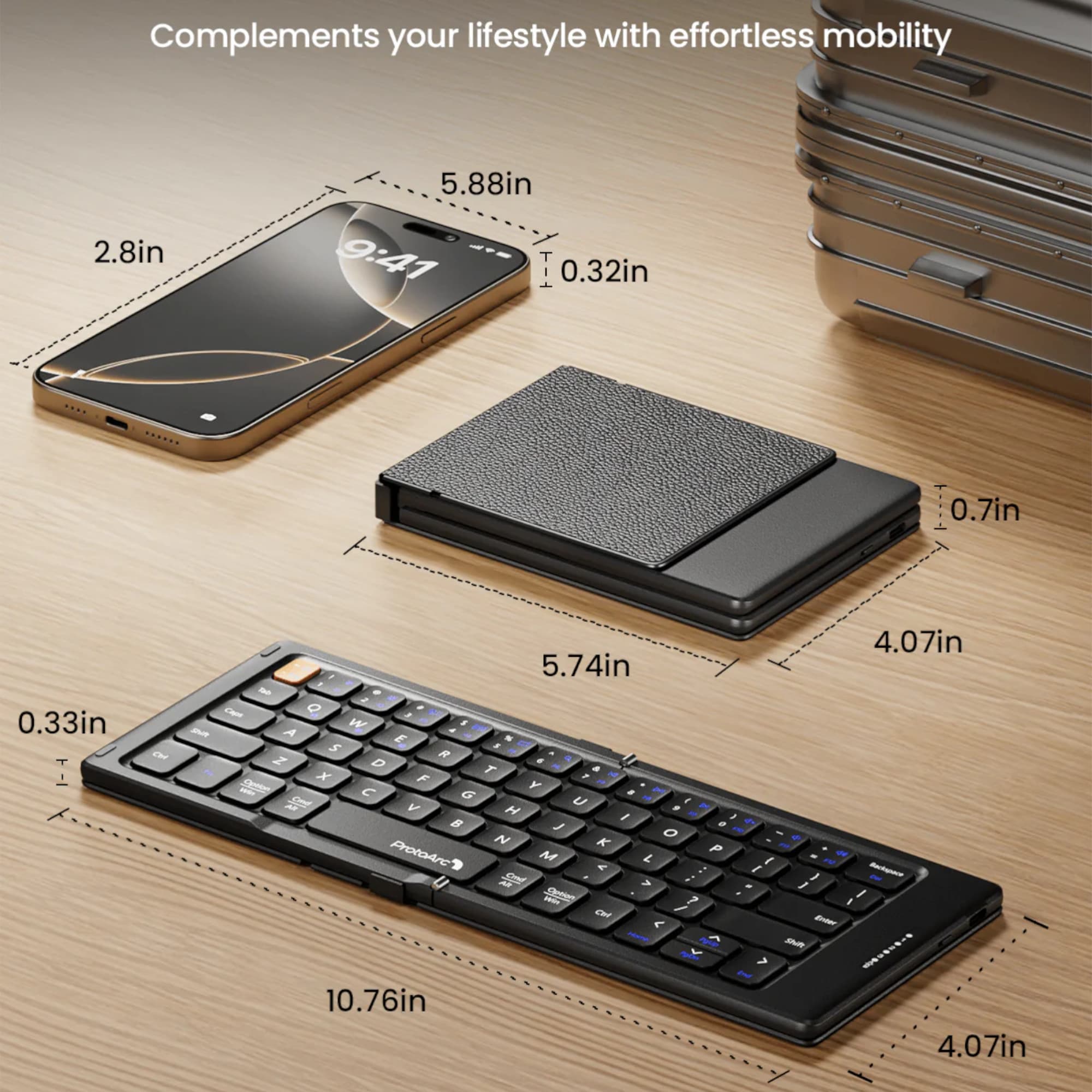 Teclado Plegable Bluetooth ProtoArc Xk04 - 3