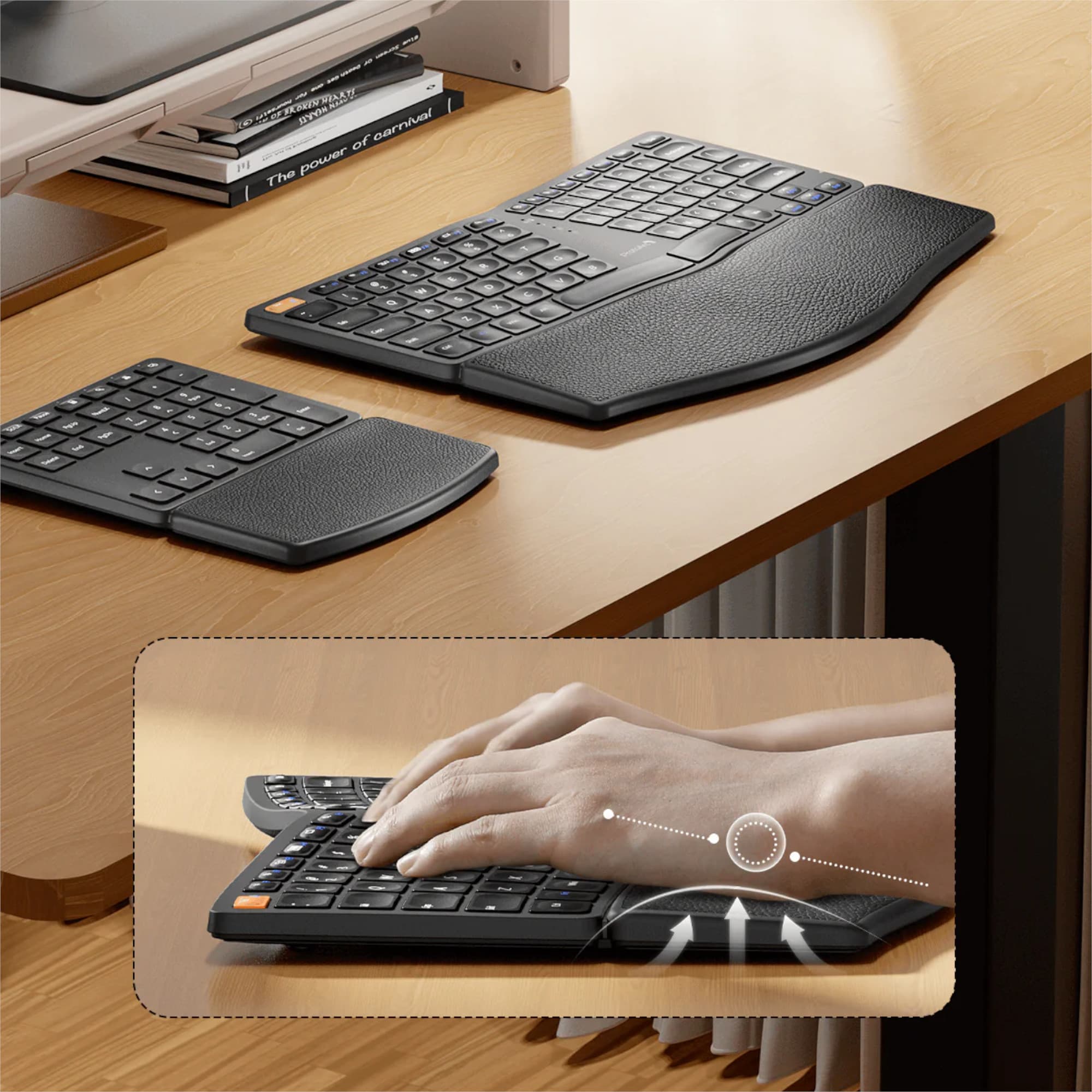 Teclado Ergonómico Dividido ProtoArc Ek04 2,4GHz - 3