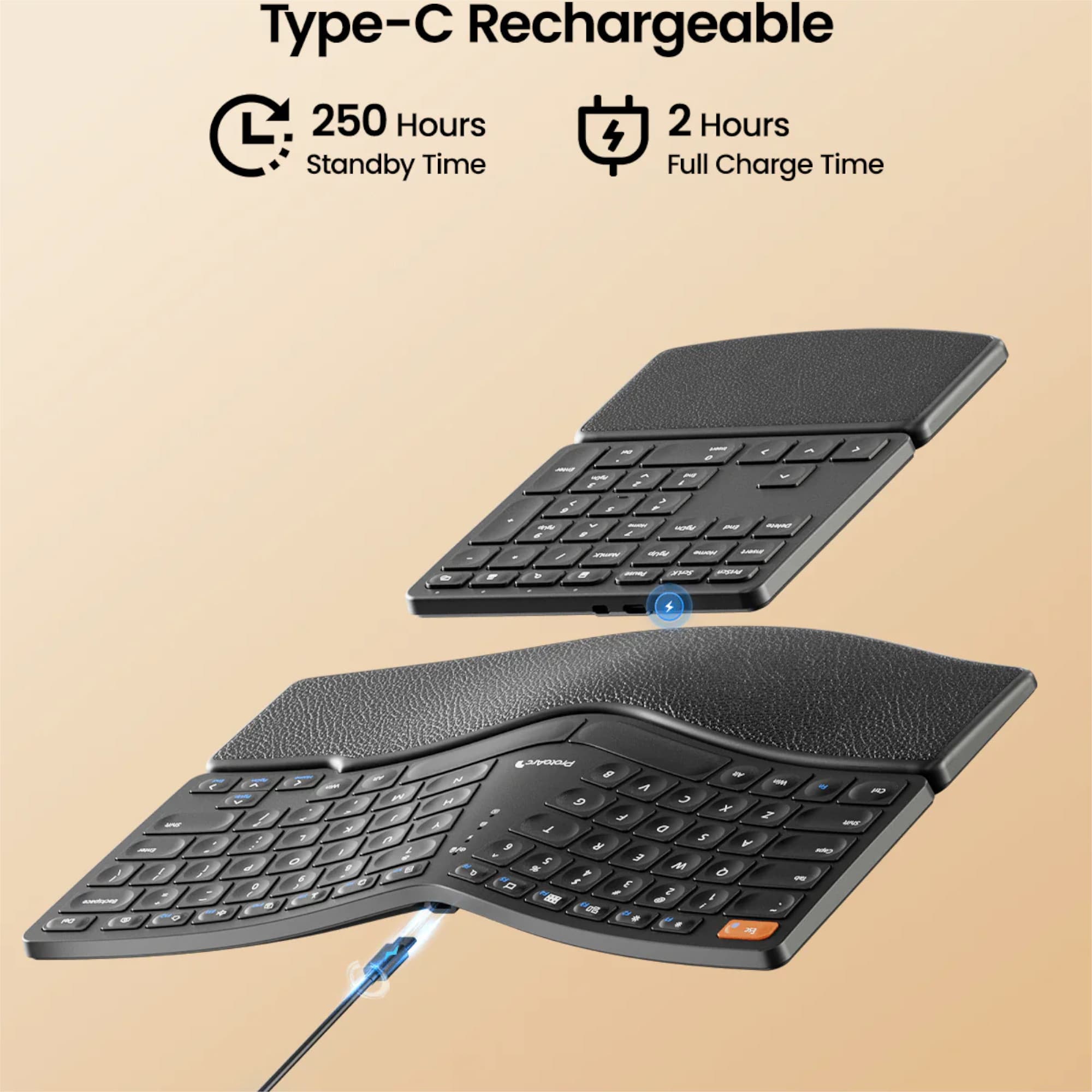 Teclado Ergonómico Dividido ProtoArc Ek04 2,4GHz - 8