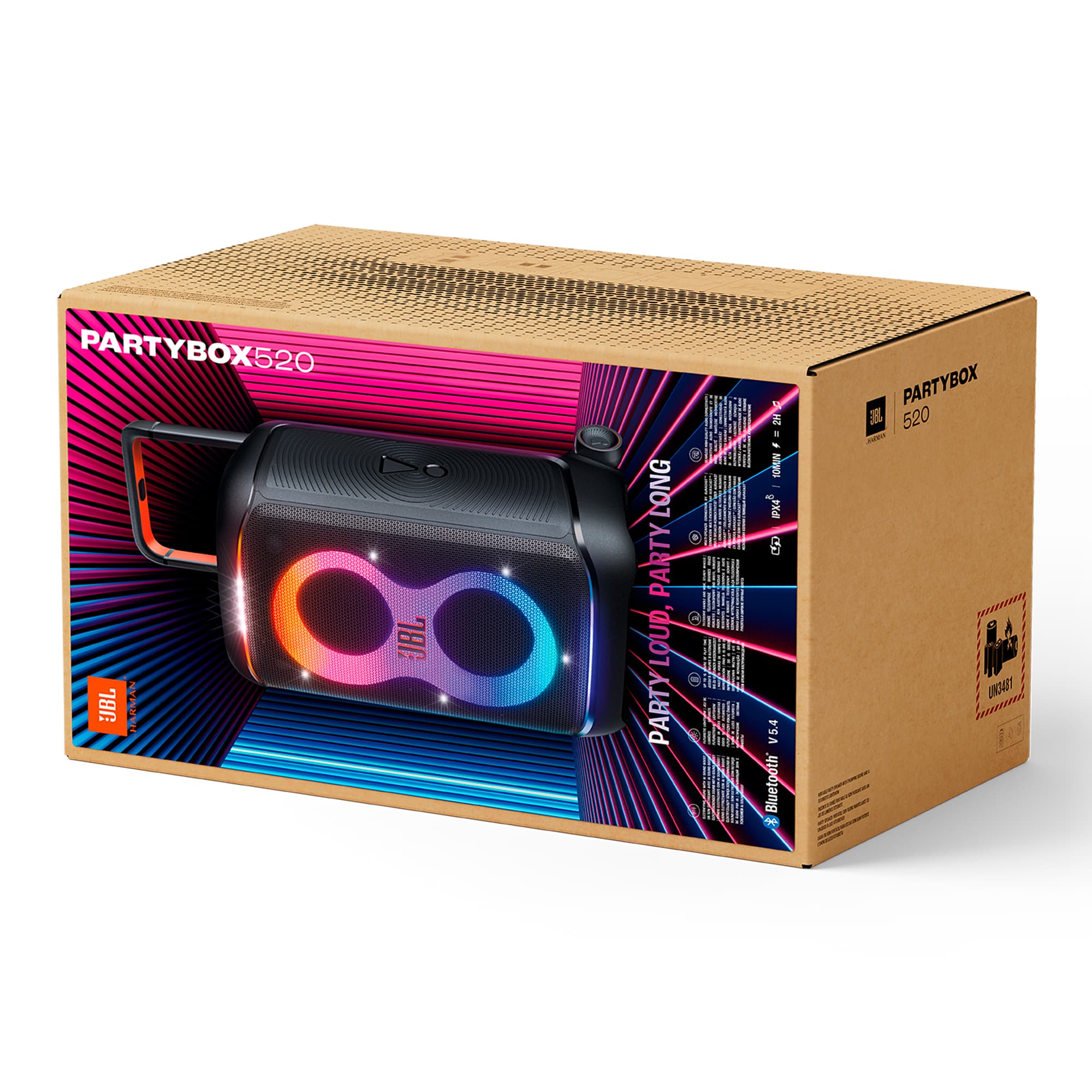 Parlante Inalámbrico Bt Jbl Partybox 520 Ipx4 Bluetooth 400w - 10