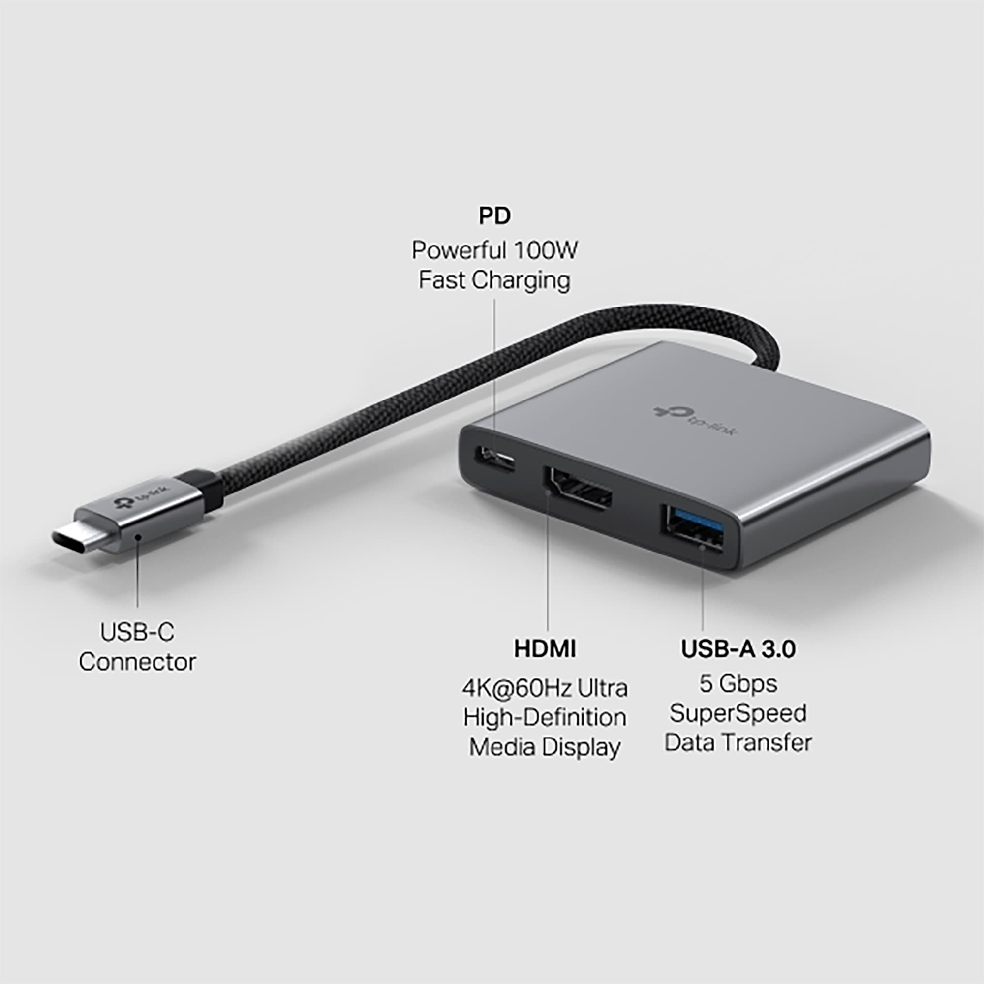 Hub Usb C 3en1 Tp-Link Uh3020c 3 Puertos - 4