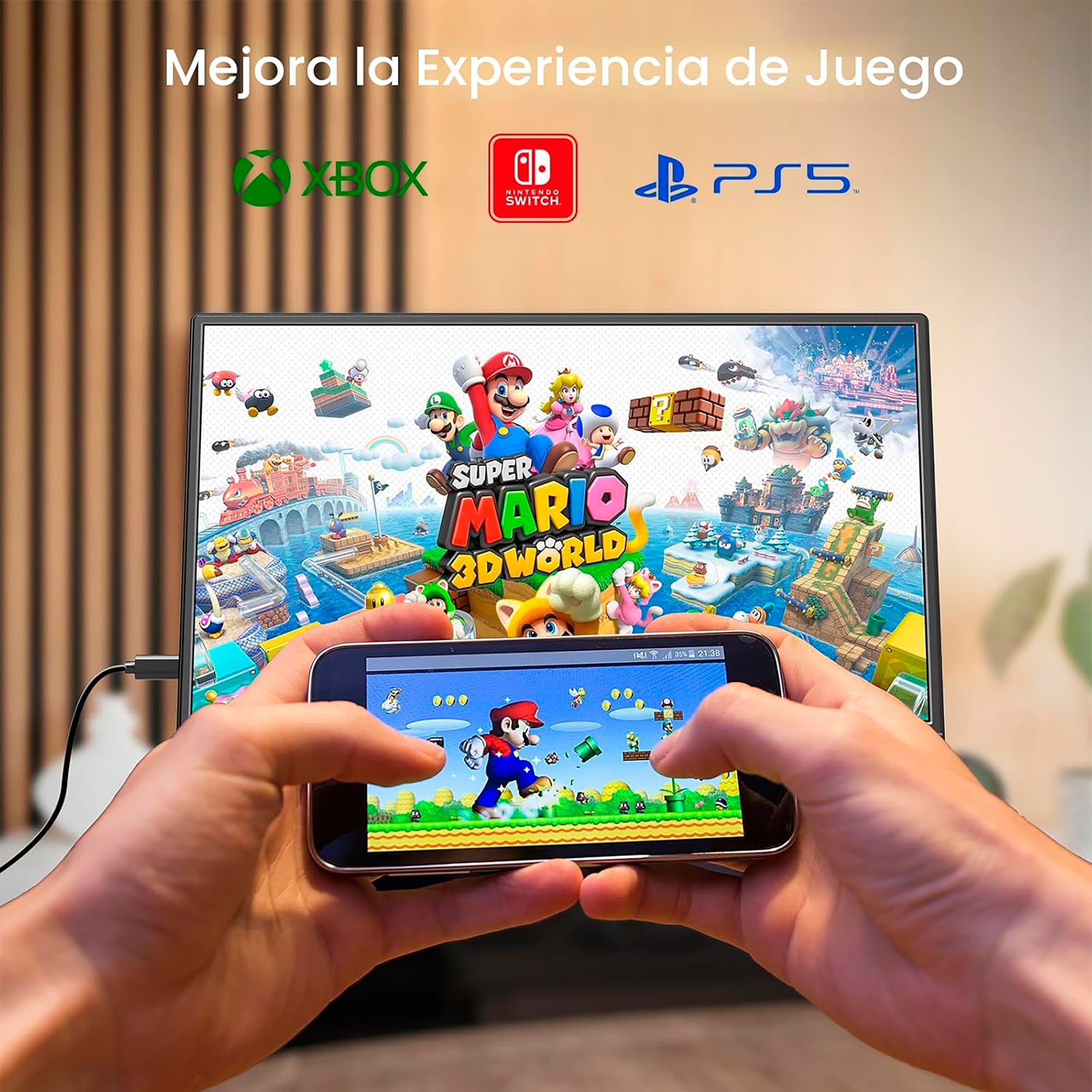 Monitor Portable YXK Pm1562 15,6'' 1080p Soporte Integrado - 3