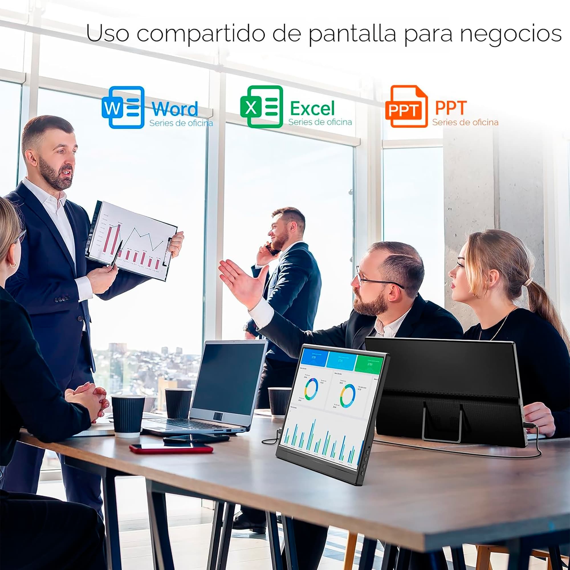 Monitor Portable YXK Pm1562 15,6'' 1080p Soporte Integrado - 5
