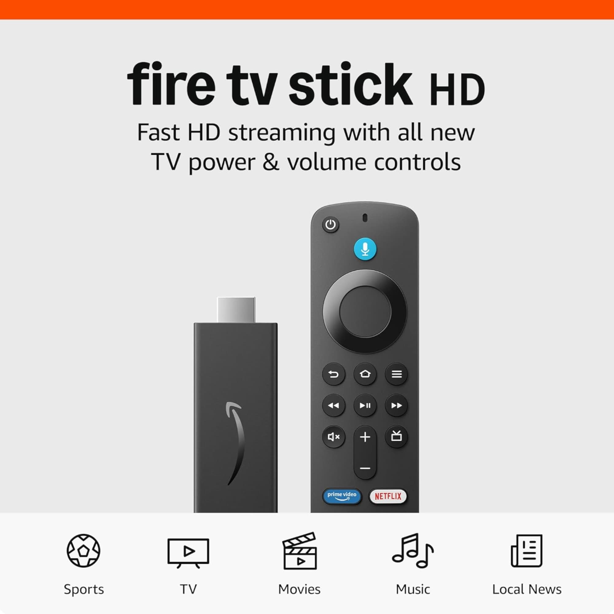 Amazon Fire Tv Stick HD 2024 Control Remoto Alexa WiFi 5 - 3