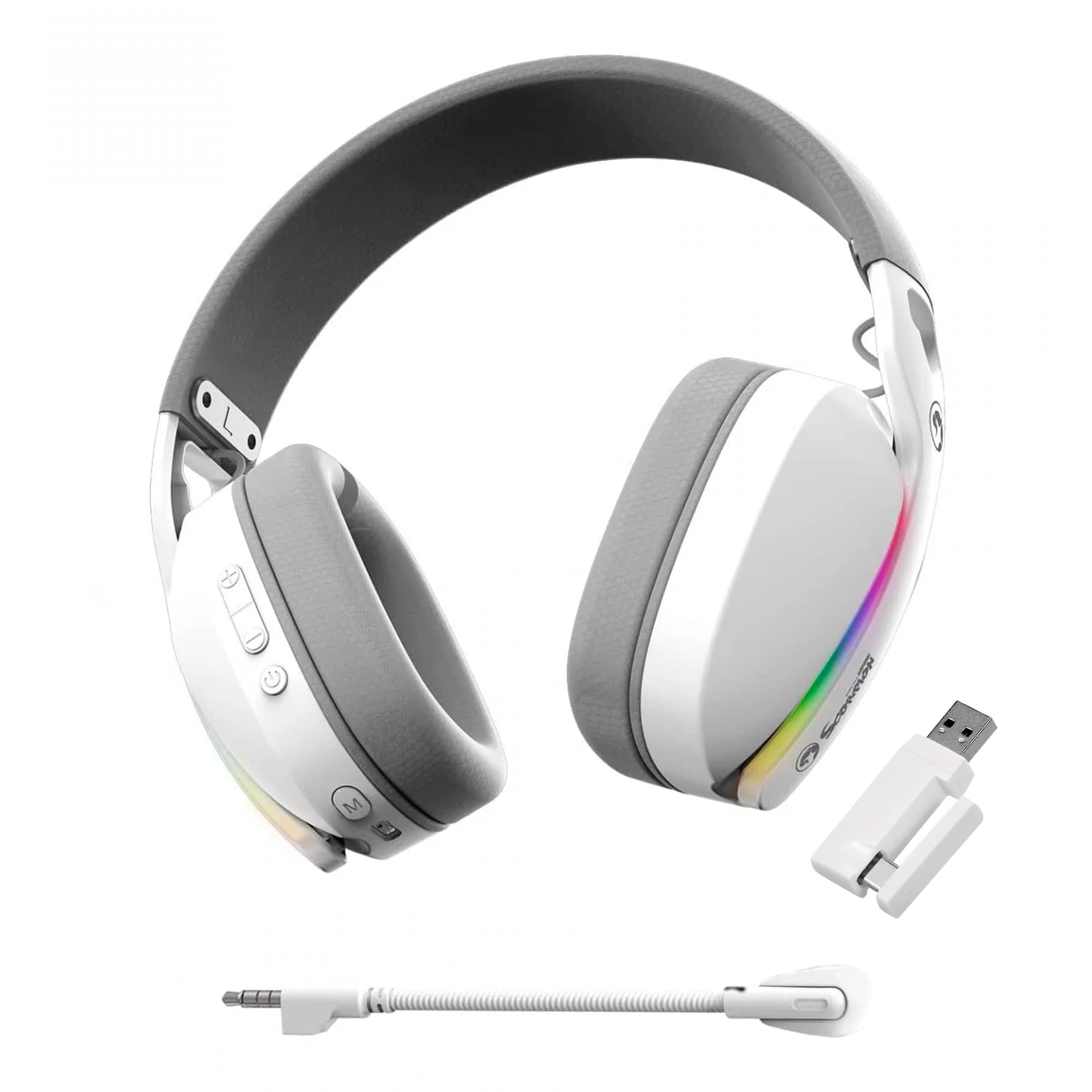 Auriculares Gaming Cableados Inalámbricos Marvo HG9086W RGB - 3