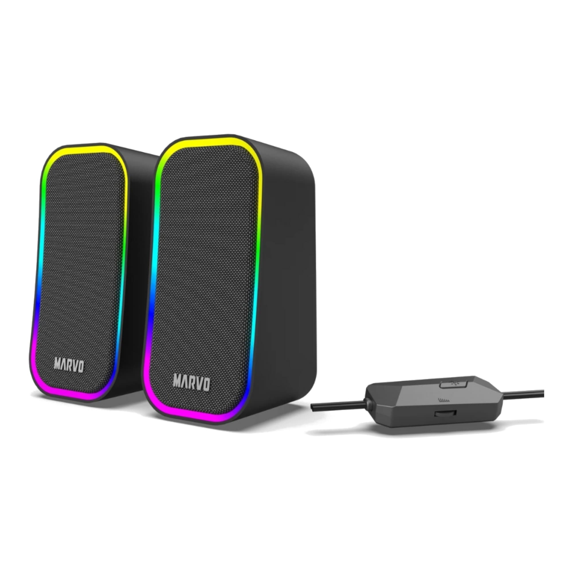 Parlantes Gaming Pc Marvo Sg-285 Con Iluminación Rgb - 3