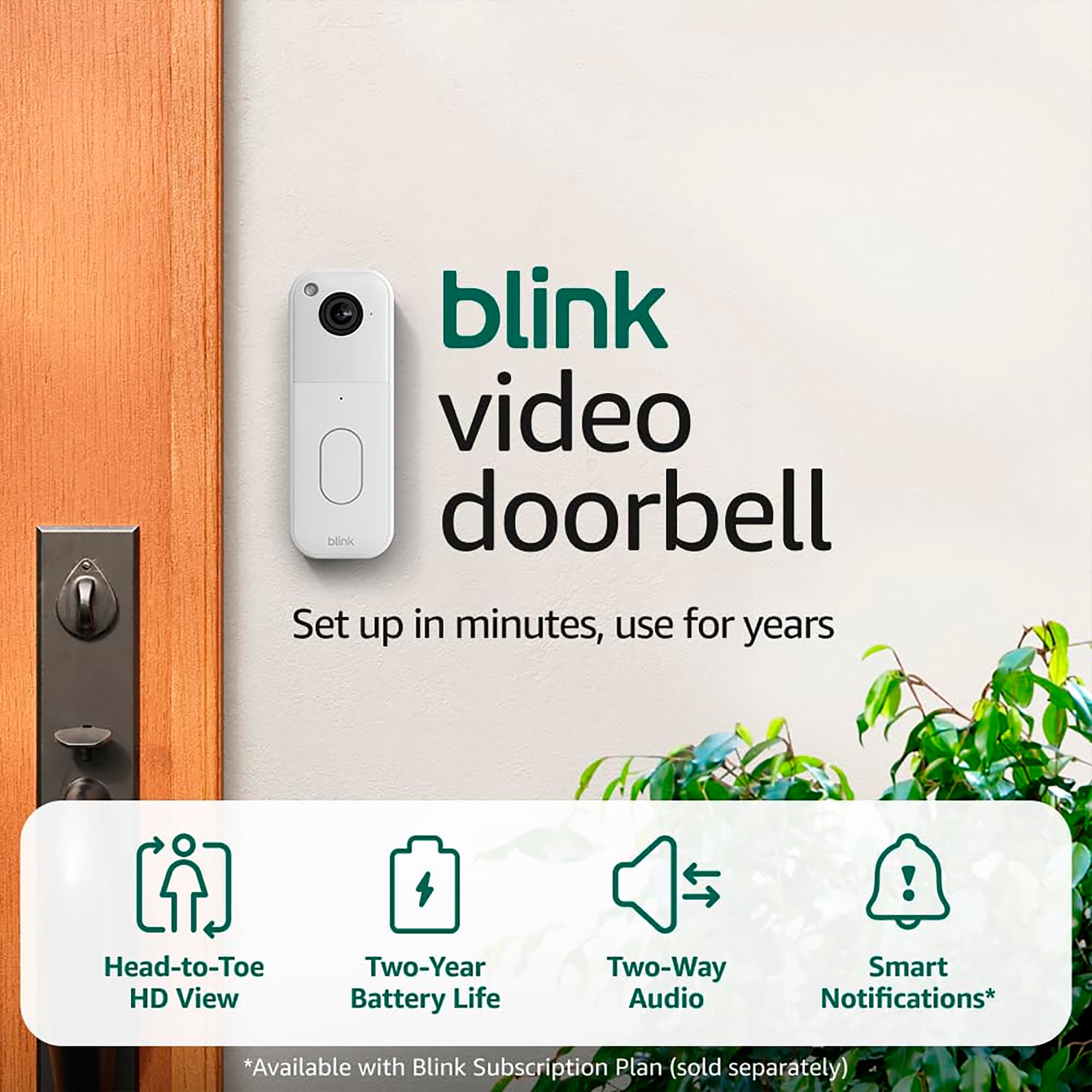 Timbre Con Video Blink Visión Nocturna Wifi 1440p Sync Module Core - 2